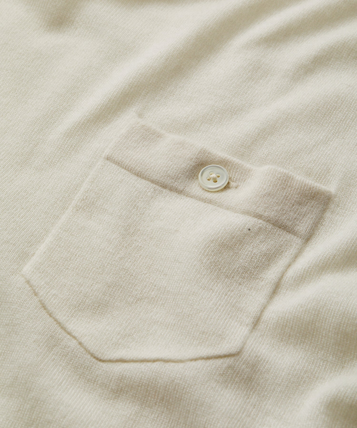 Premium Cashmere Pocket Tee in Bisque - Image 3