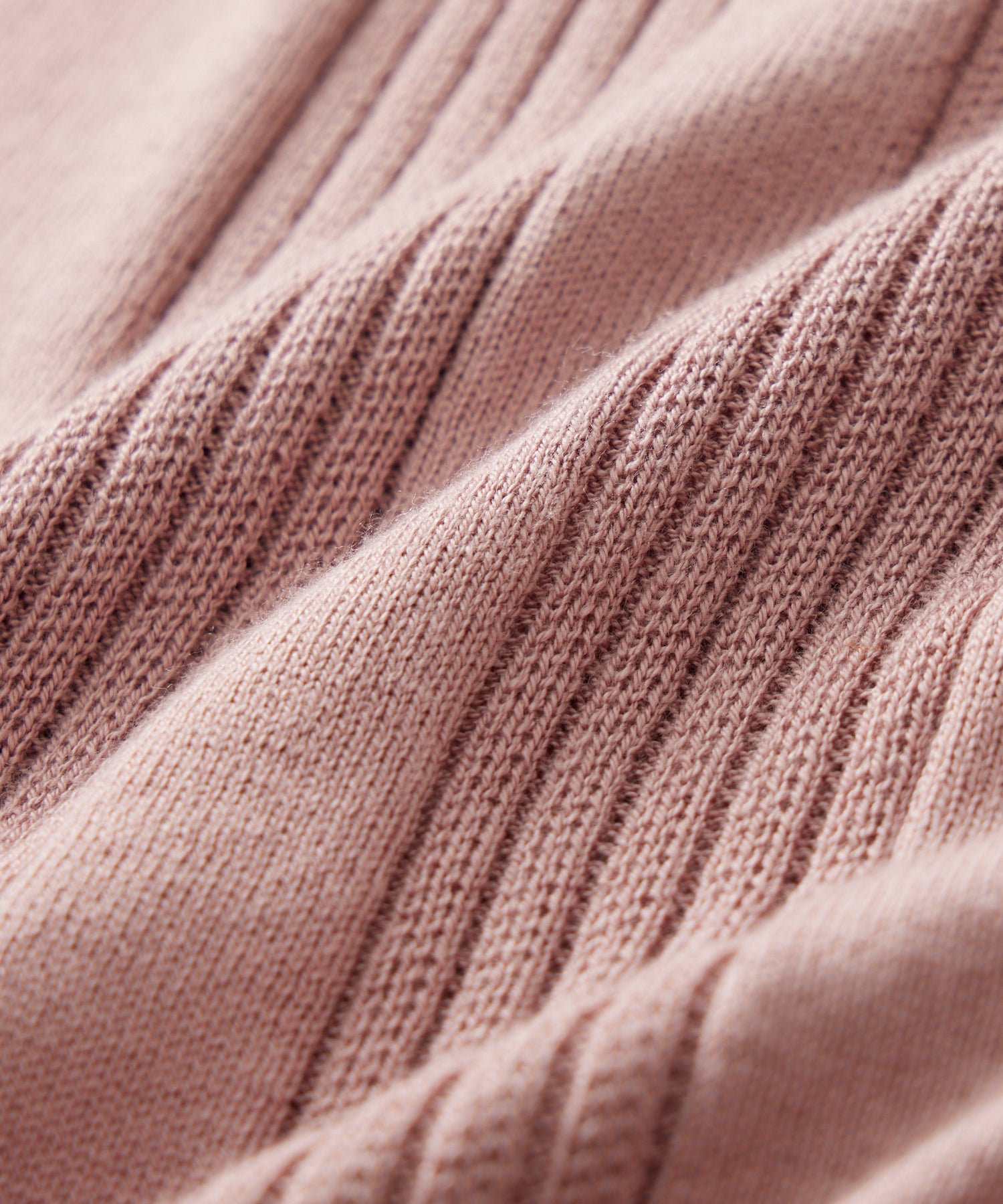 Silk Cotton Ribbed Polo in Mauve - Image 2