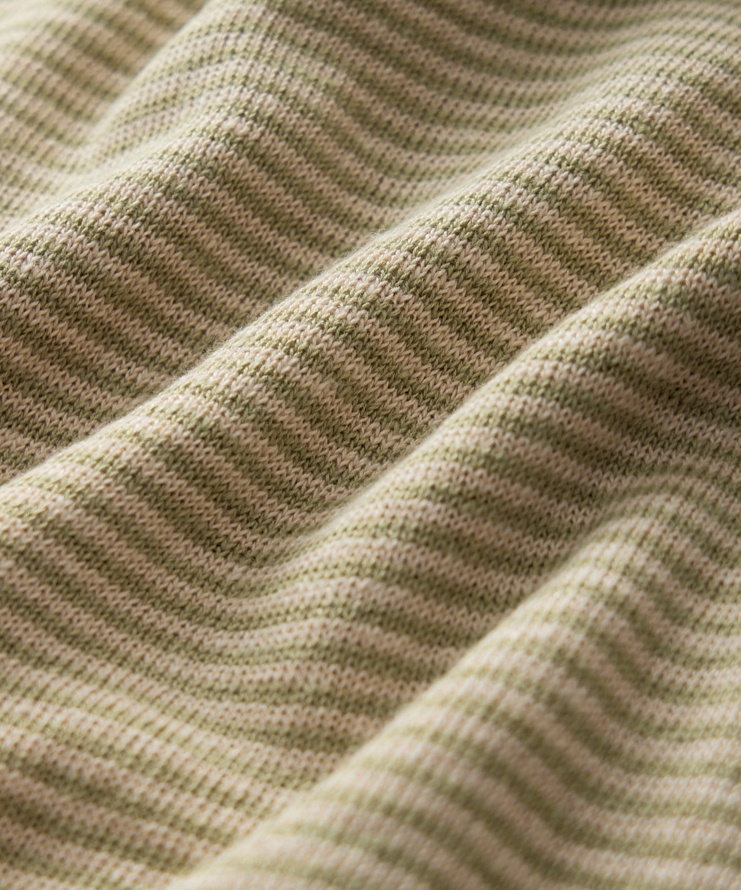 Relaxed Linen Stripe Montauk Polo in Sage - Image 2