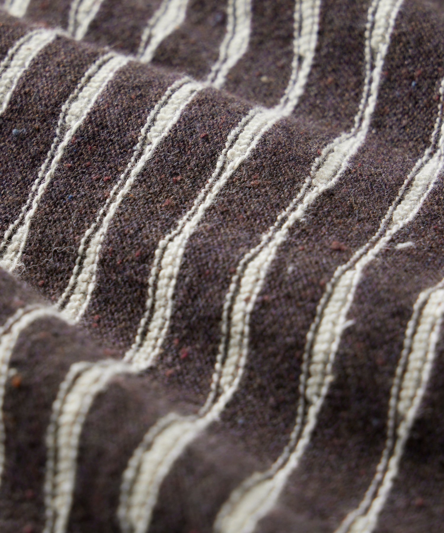 Wave Stripe Full-Placket Polo in Umber - Image 4