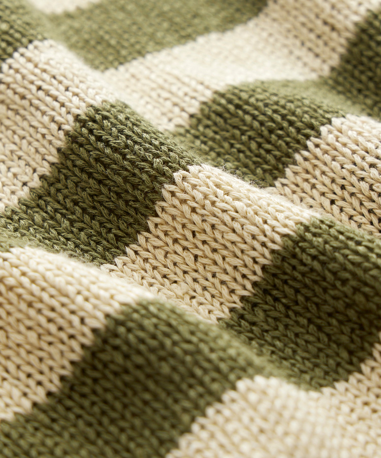 Linen Striped Crewneck in Olive - Image 4