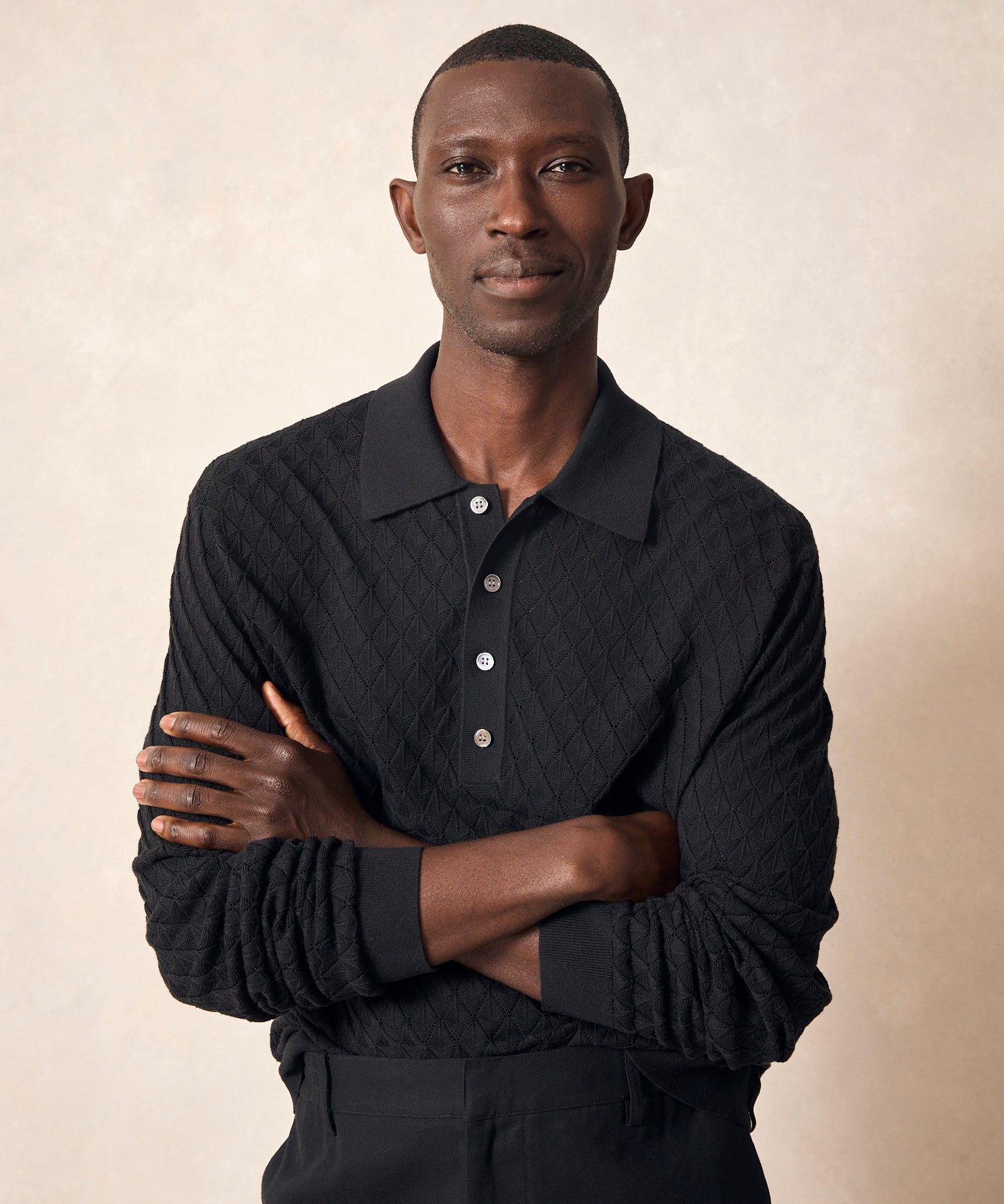 Palma Sweater Polo in Black - Image 2