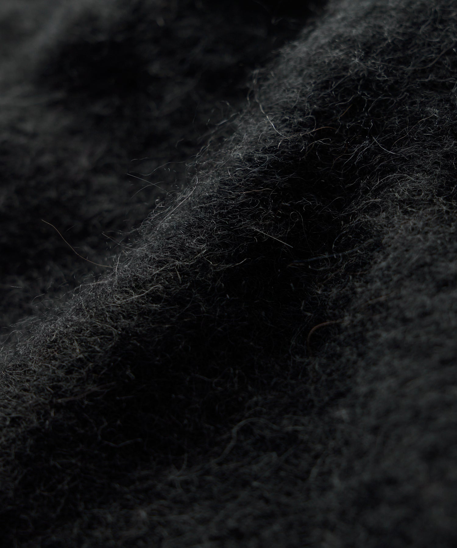 Brushed Alpaca Cardigan in Black - Image 4