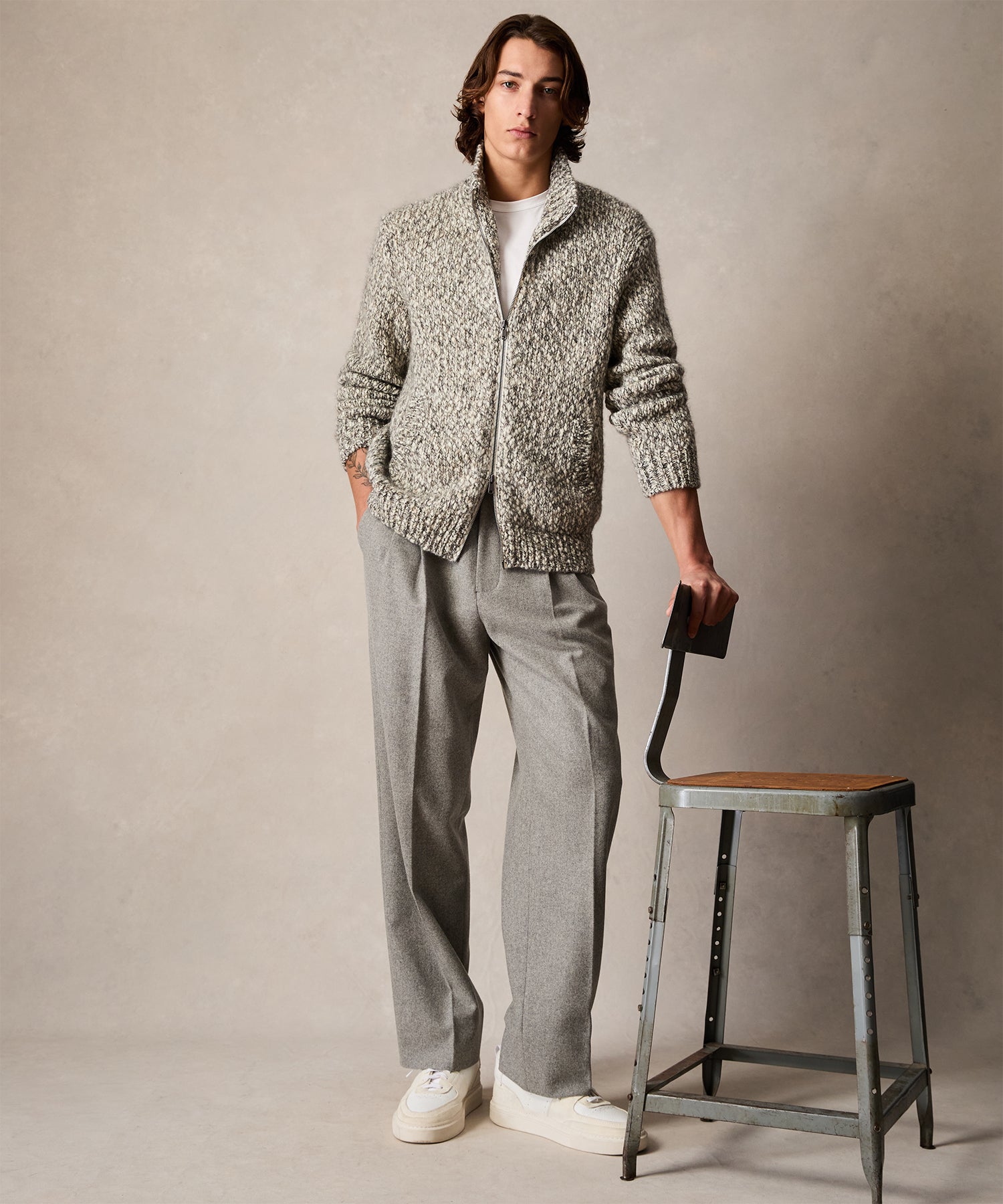 Slubby Full-Zip Sweater - Image 5