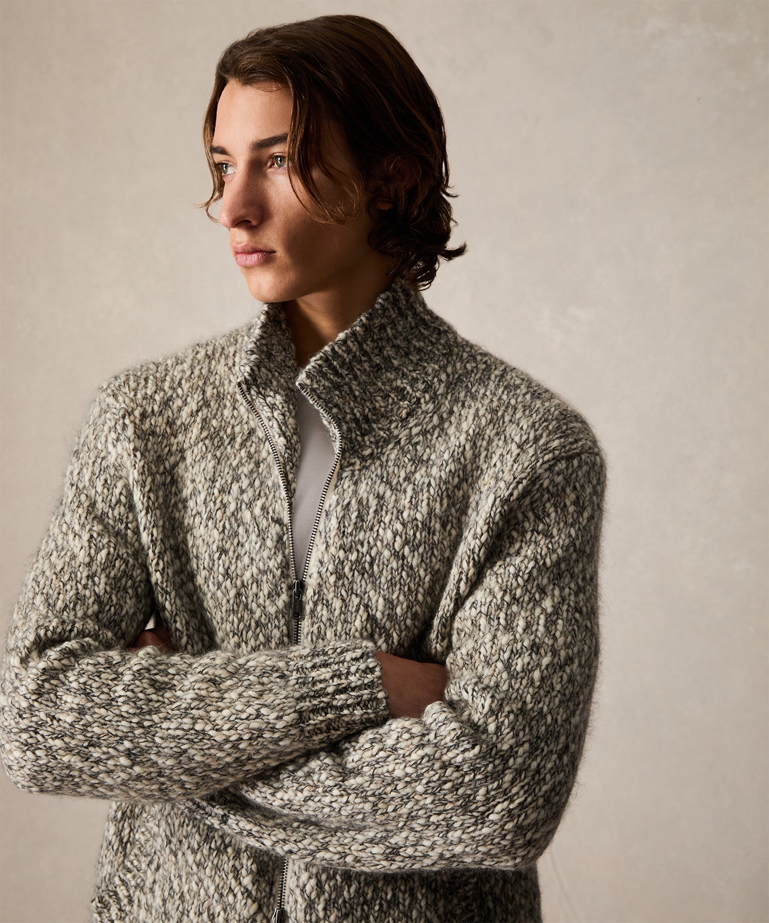 Slubby Full-Zip Sweater - Image 2