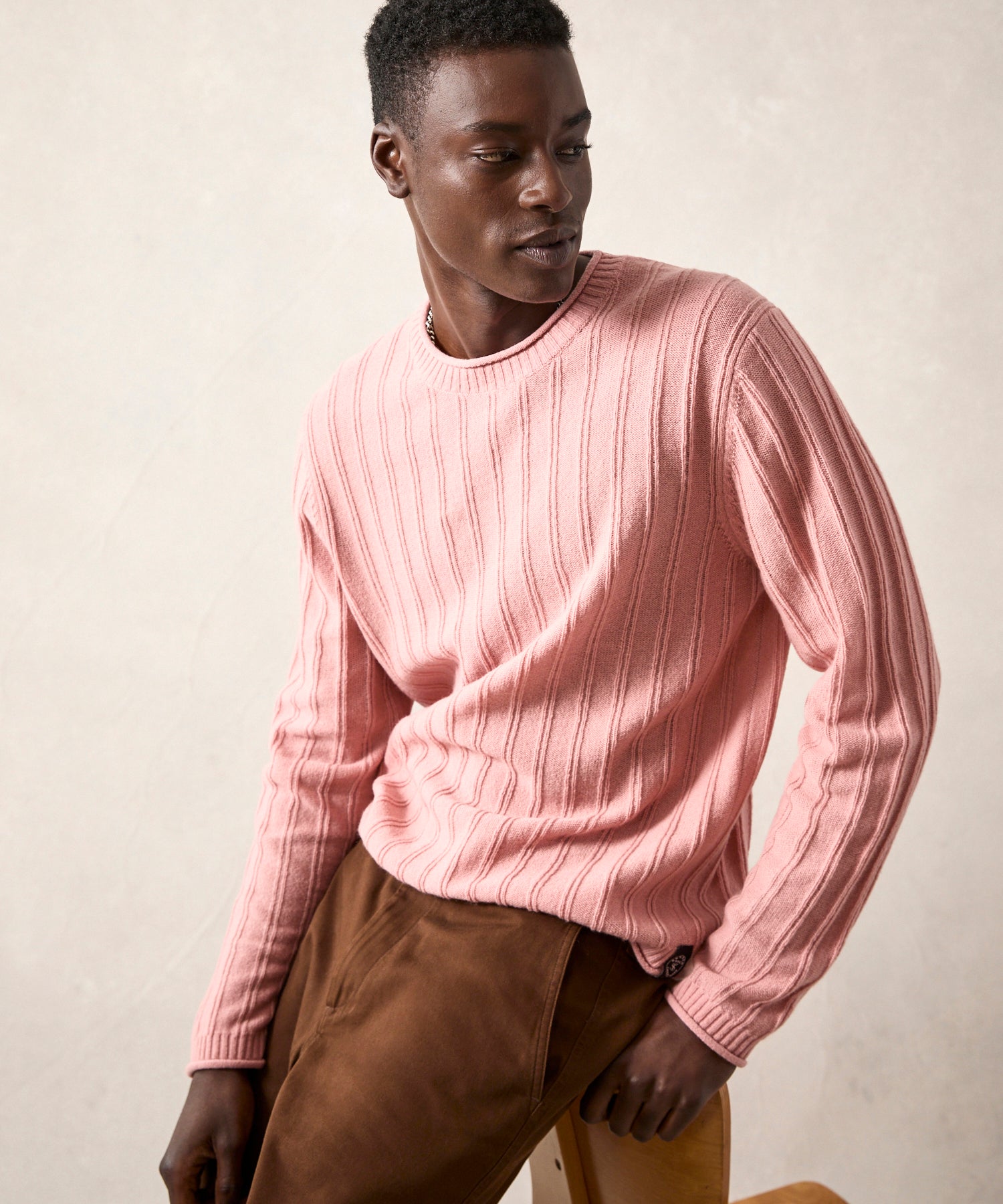 Channel Crewneck in Shell Pink - Image 2
