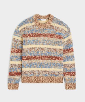 Moulin?? Striped Crewneck Sweater in Blue Toile