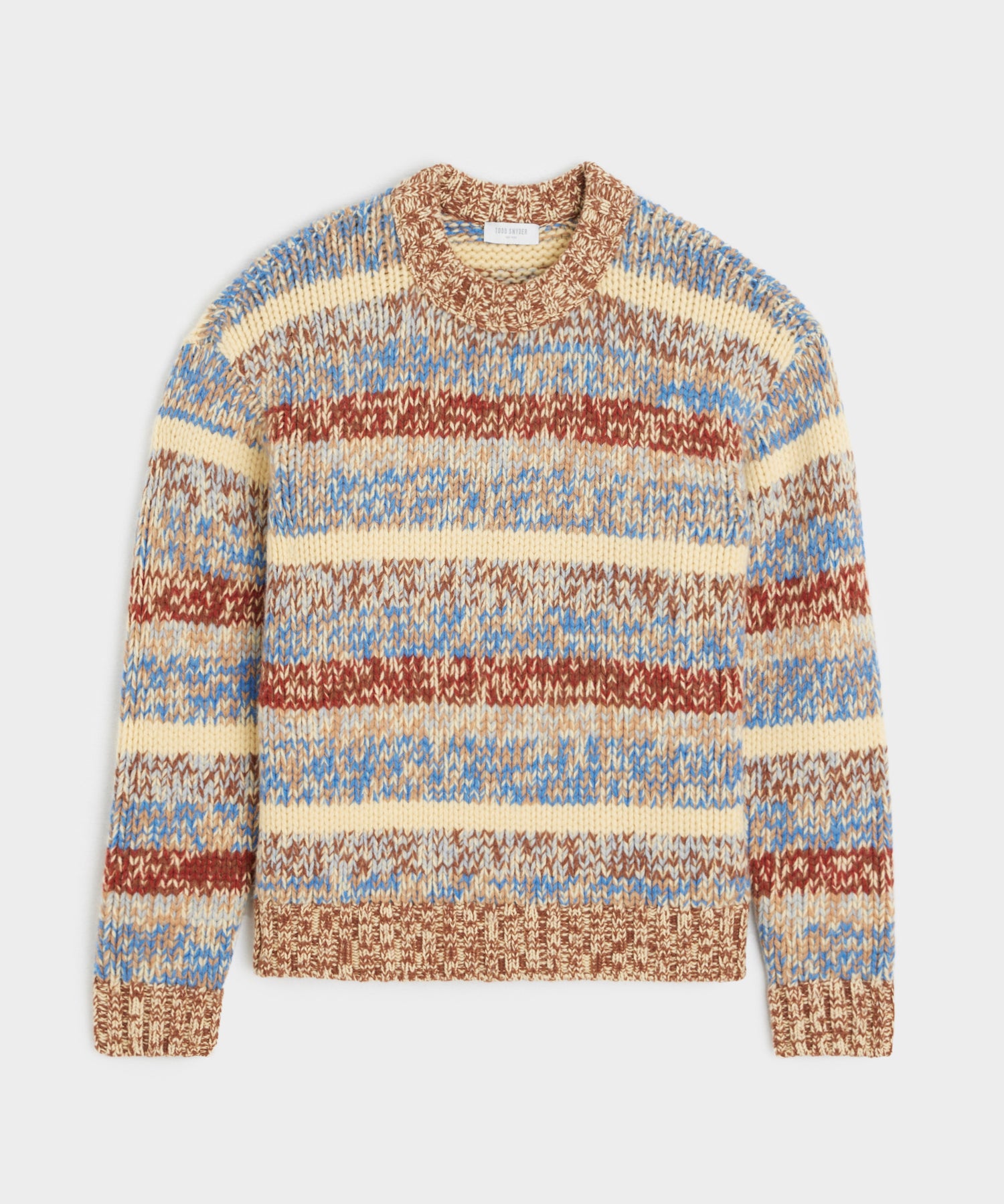 Moulin?? Striped Crewneck Sweater in Blue Toile