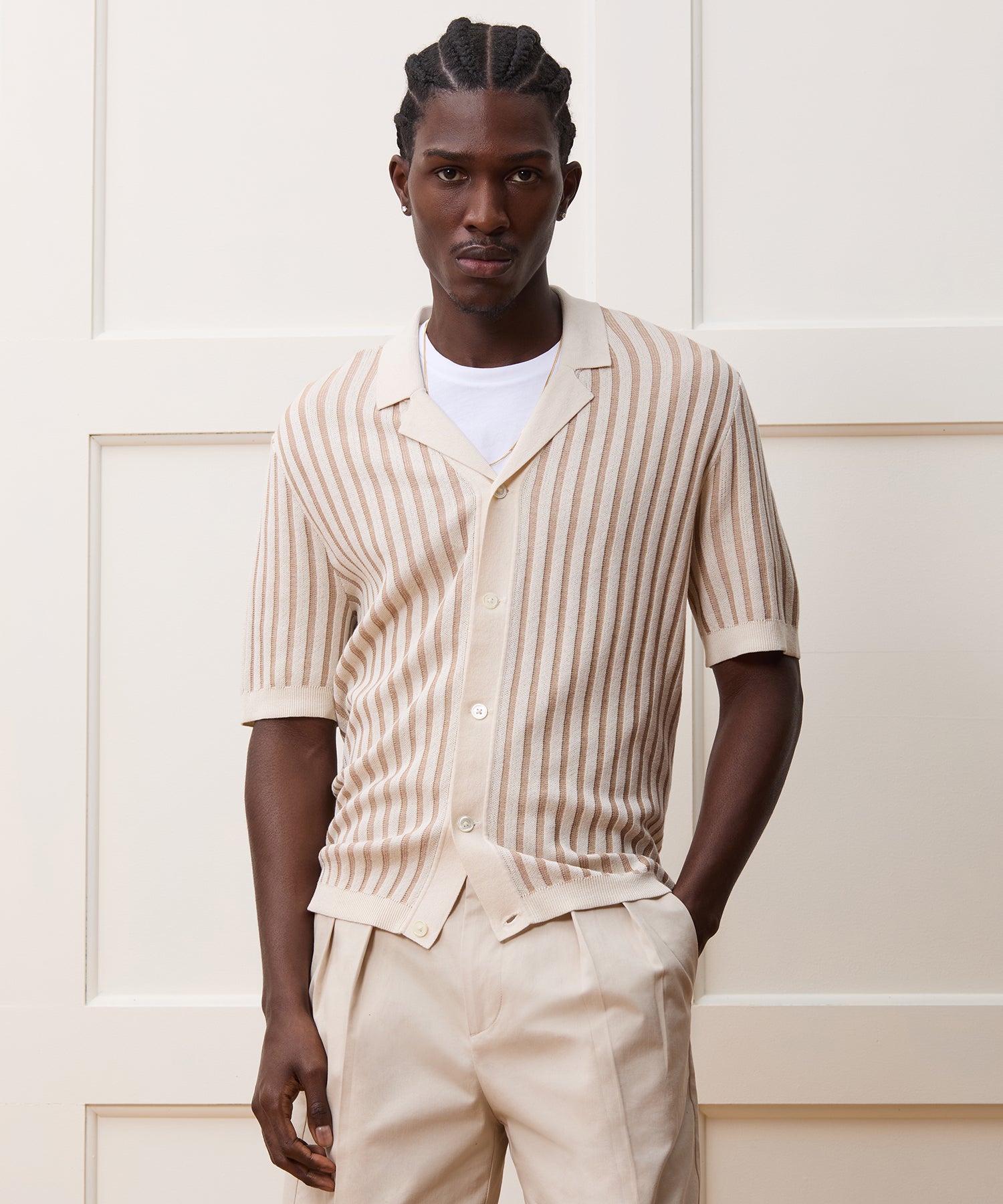 Cropped Silk-Cotton Bungalow Sweater Polo - Image 2