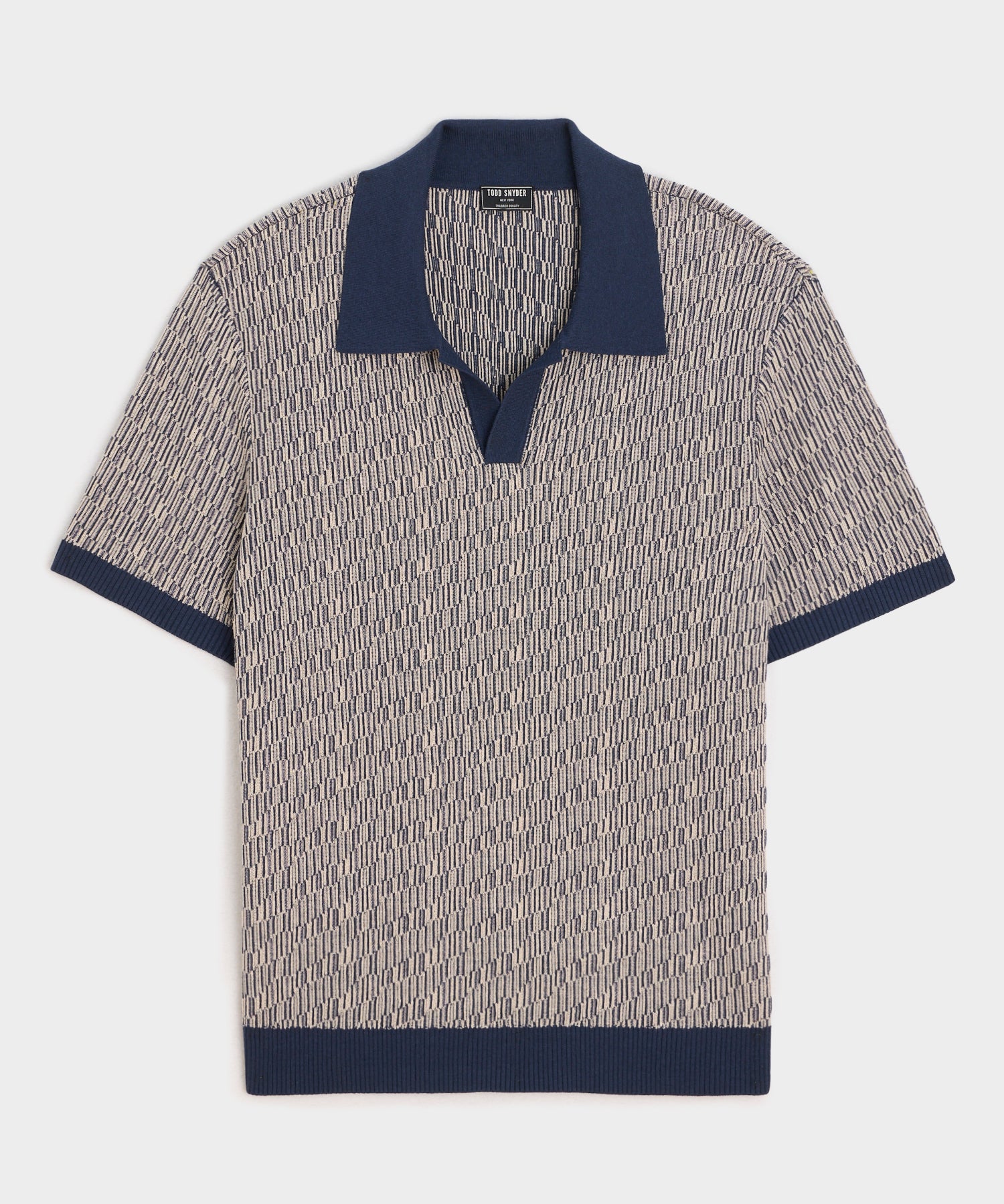 Silk-Cotton Skip-Stitch Montauk Sweater Polo