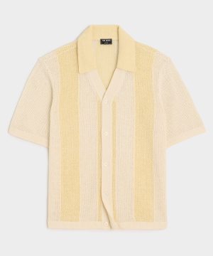 Cropped Boucle Sweater Polo