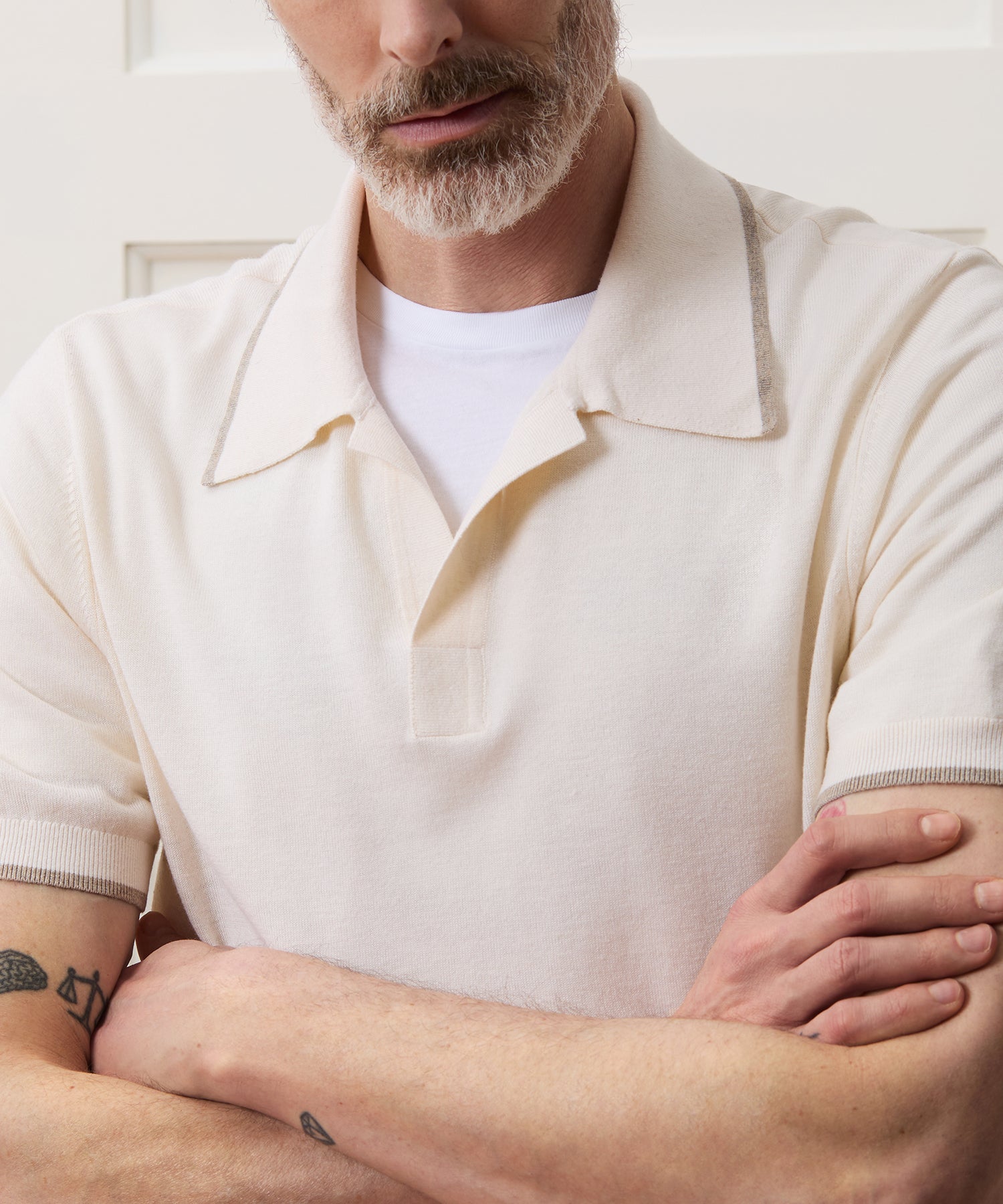Silk-Cashmere Tipped Montauk Sweater Polo - Image 4