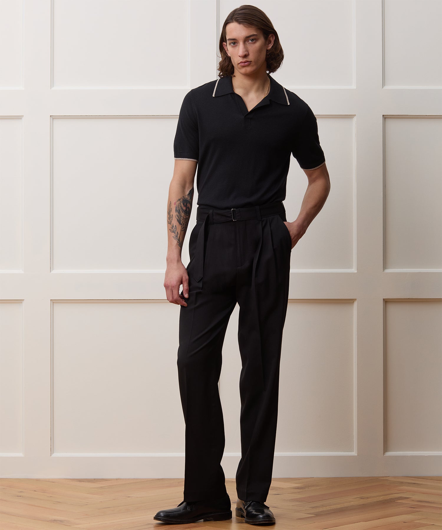Silk-Cashmere Tipped Montauk Sweater Polo - Image 3