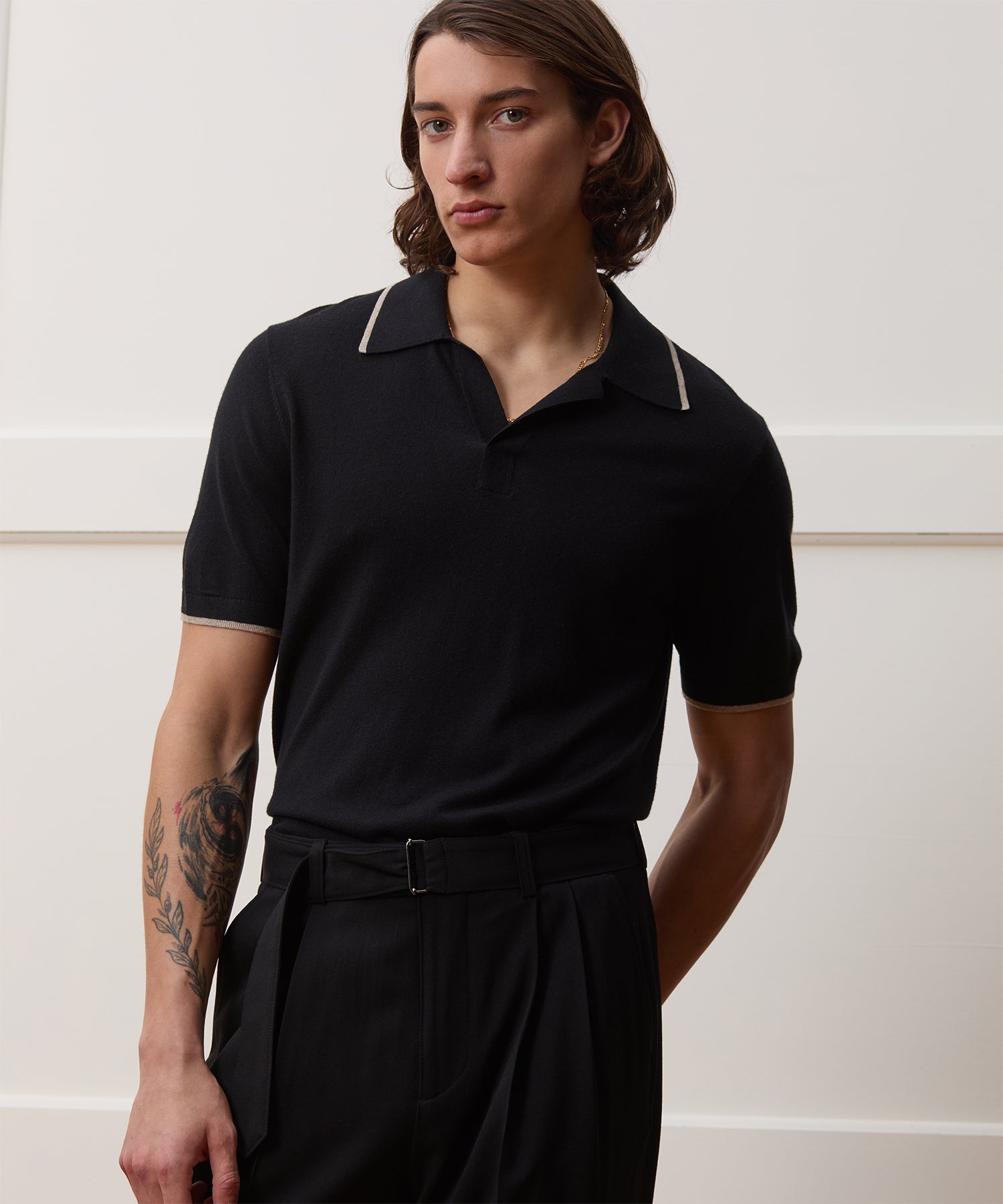 Silk-Cashmere Tipped Montauk Sweater Polo - Image 2