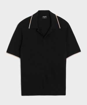Silk-Cashmere Tipped Montauk Sweater Polo