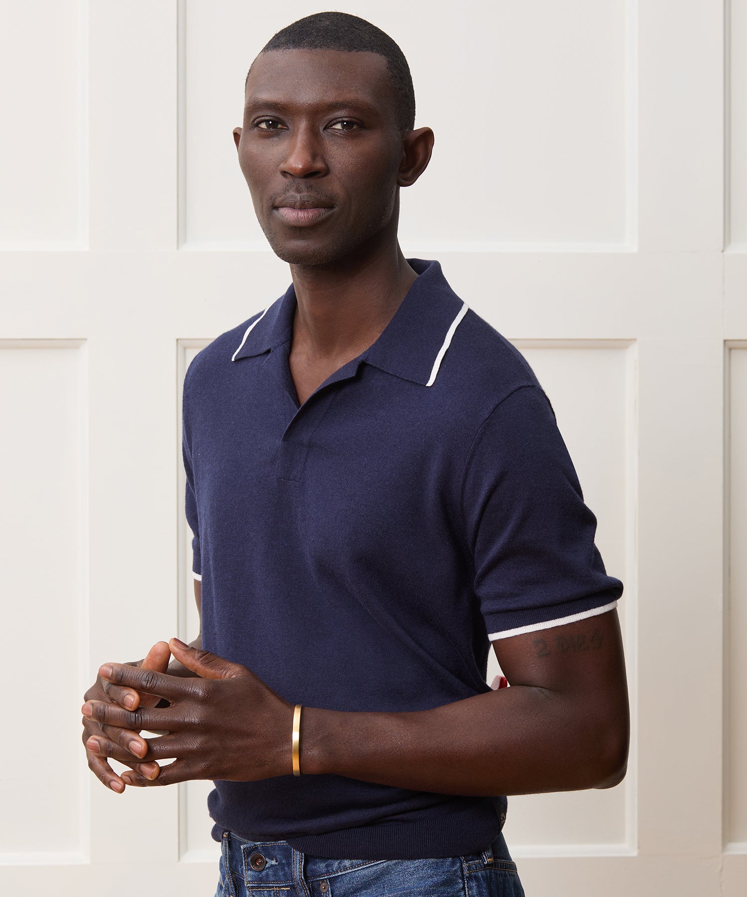 Silk-Cashmere Tipped Montauk Sweater Polo - Image 2