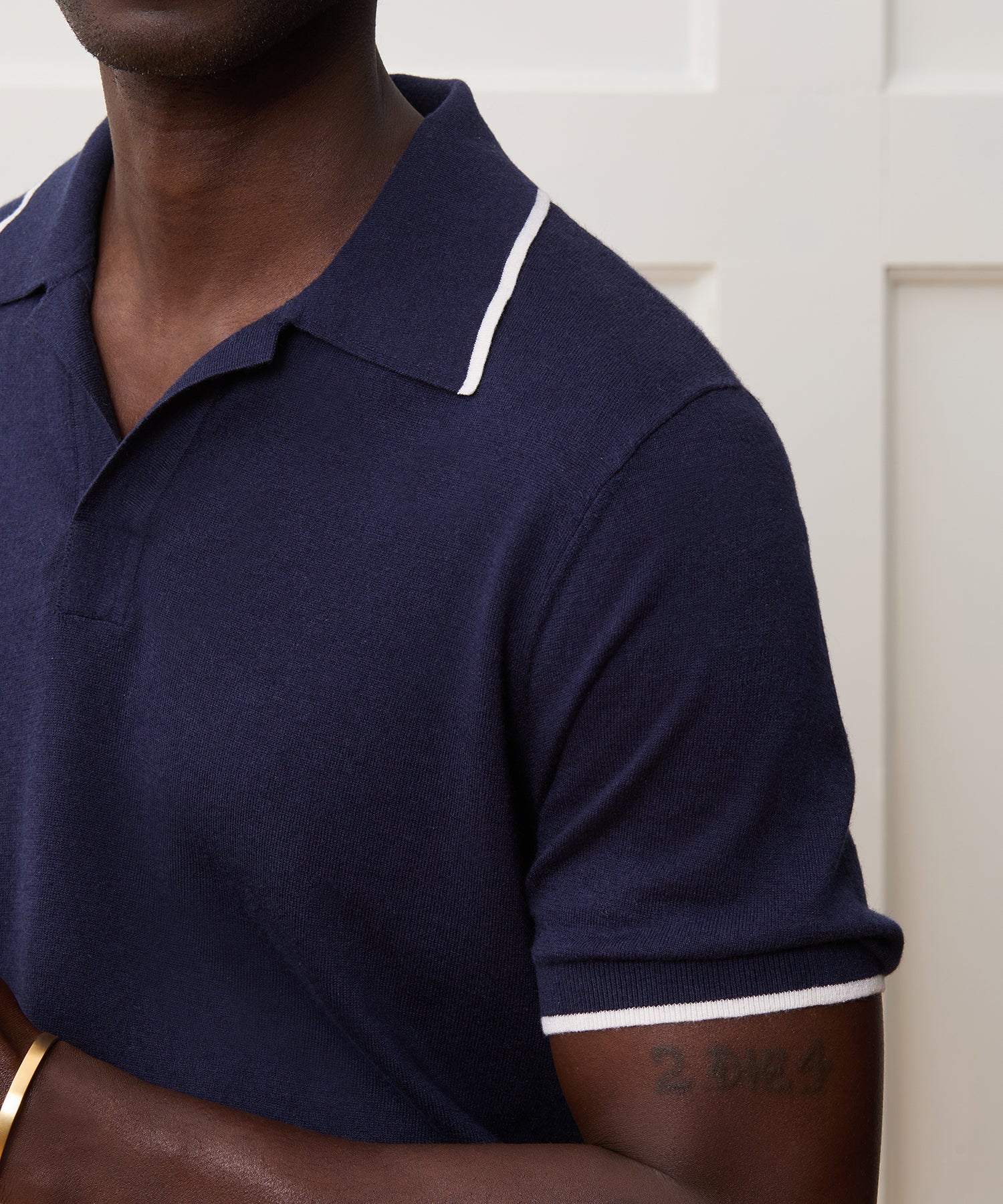 Silk-Cashmere Tipped Montauk Sweater Polo - Image 4