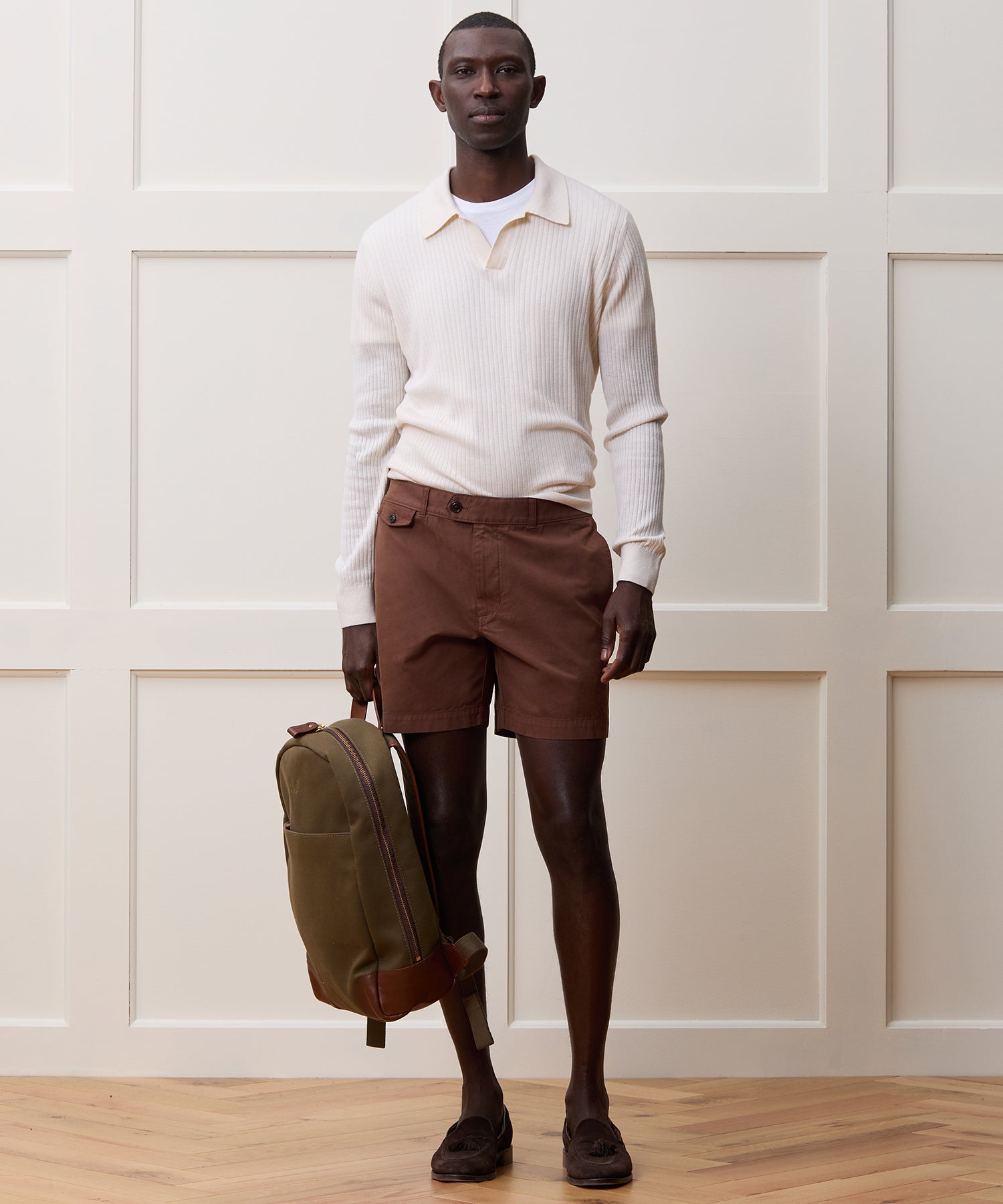 Silk-Cashmere Ribbed Montauk Sweater Polo - Image 3