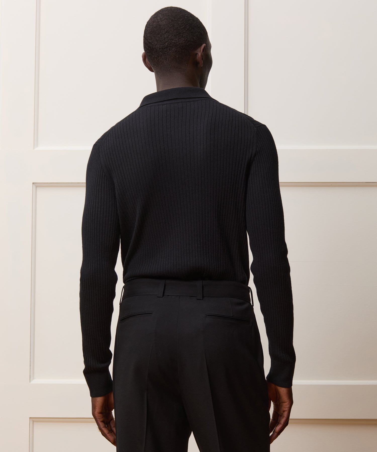 Silk-Cashmere Ribbed Montauk Sweater Polo - Image 5