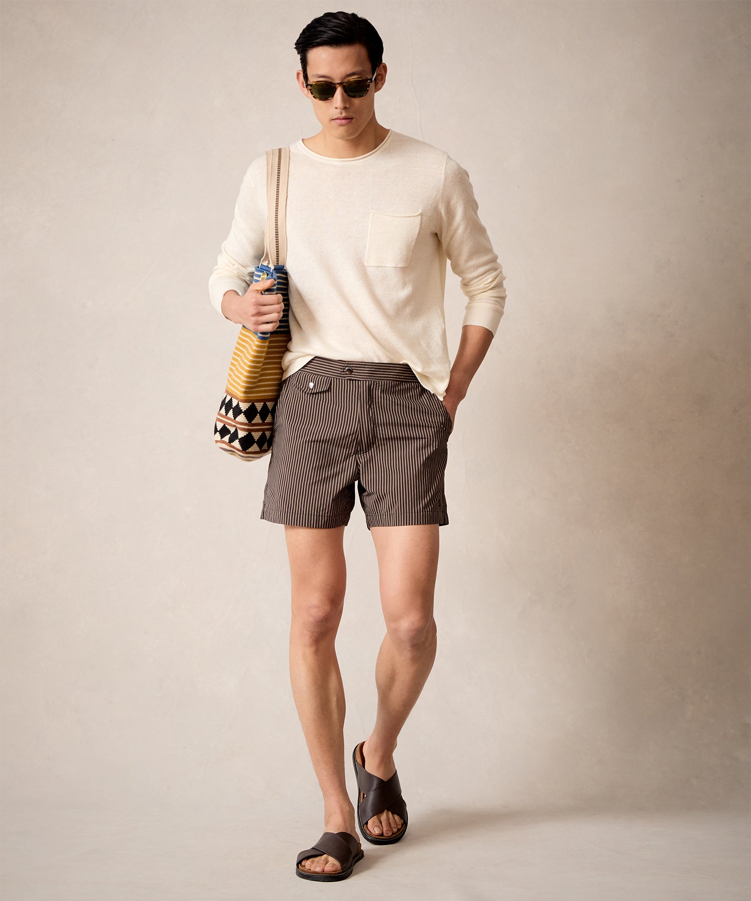 Linen Shore Sweater in Bisque - Image 4