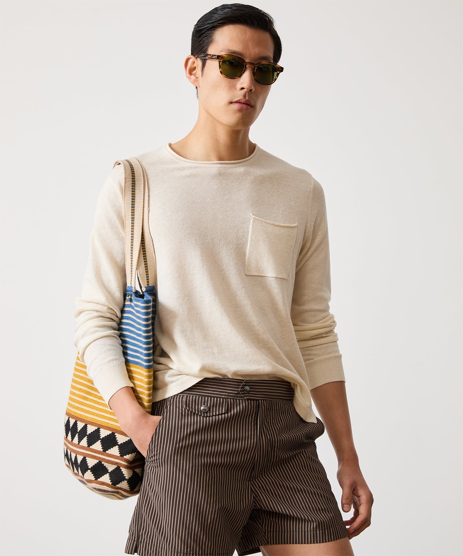 Linen Shore Sweater in Bisque - Image 2