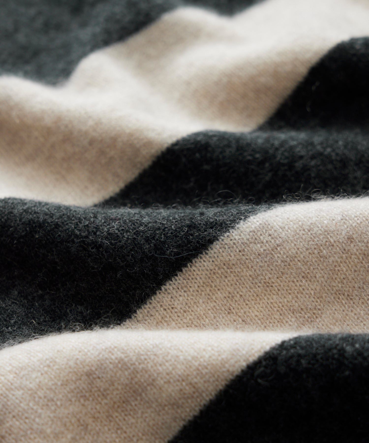Cashmere Stripe Sweatshirt in Black - Image 2