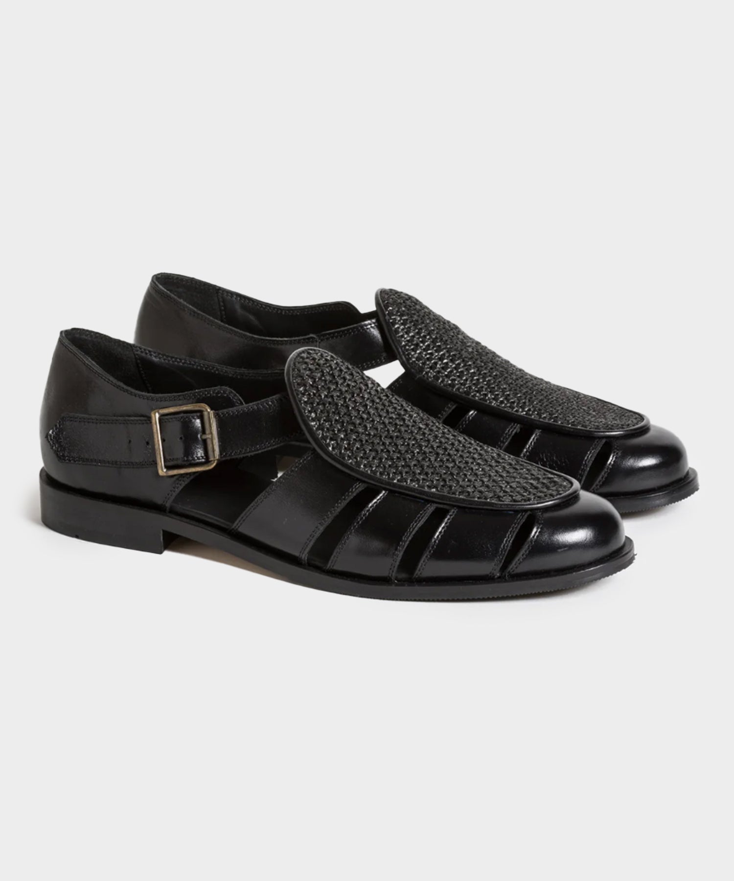 Jacques Solovi??re Franck Raffia Fisherman Sandal