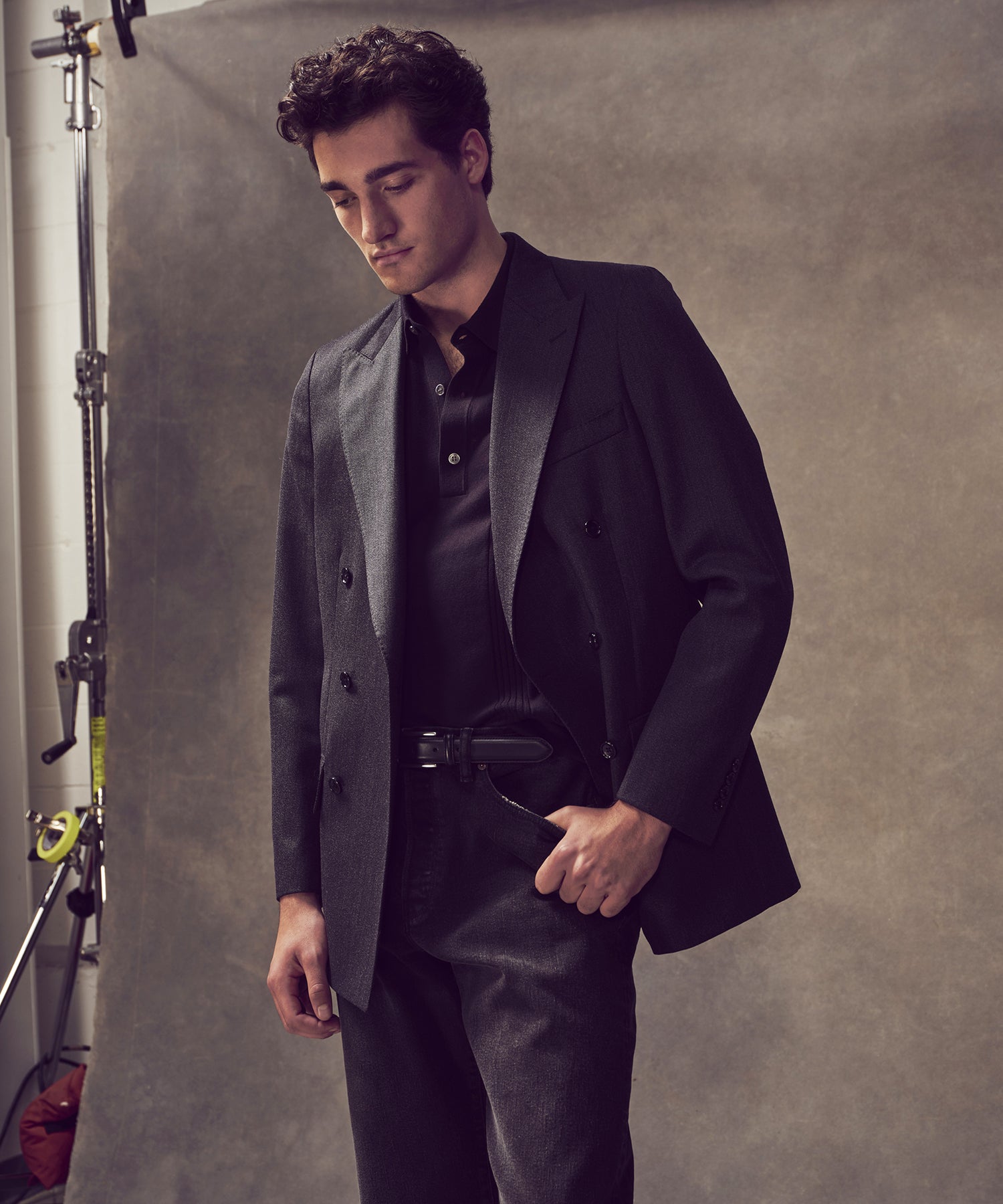 Italian Cavalry Twill Wythe Jacket in Charcoal - Image 6