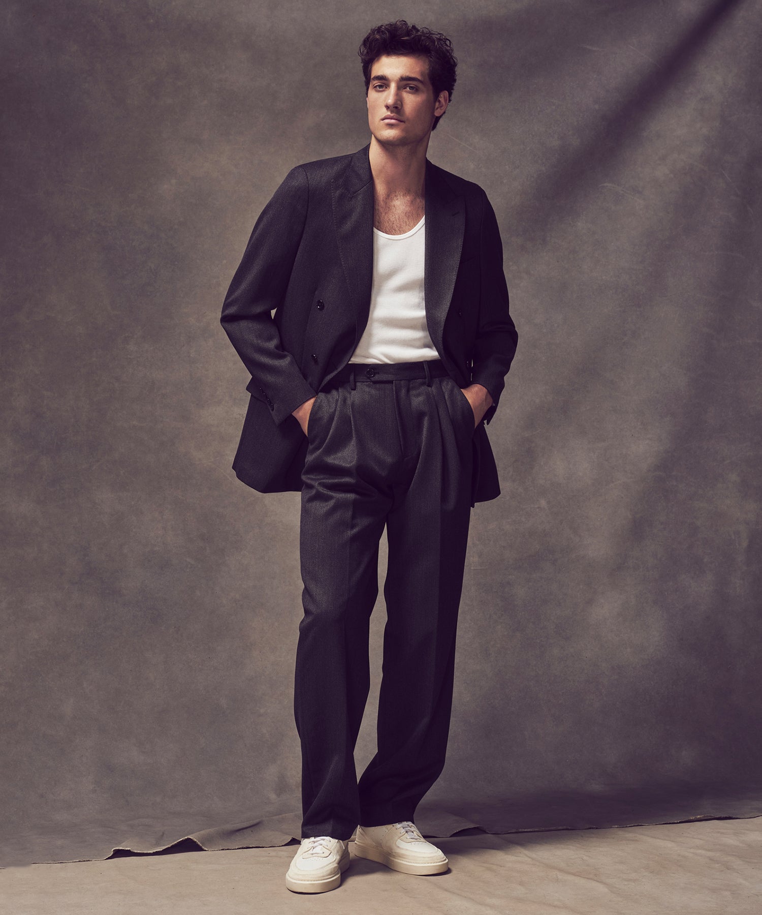 Italian Cavalry Twill Wythe Jacket in Charcoal - Image 8