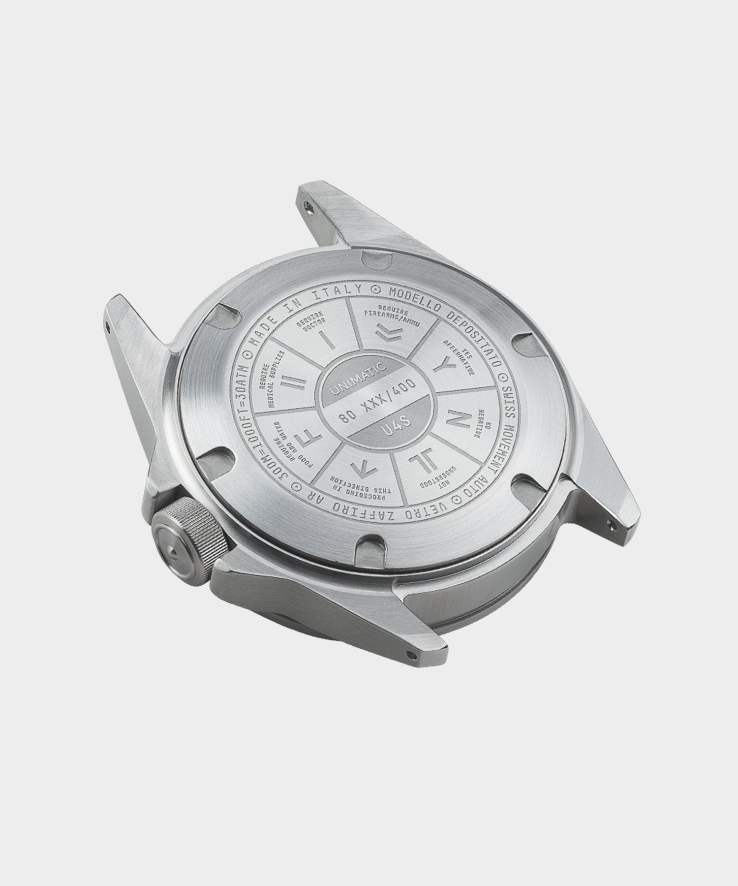 Unimatic U4S Classic Military Watch in Olive with silver dial - Image 4