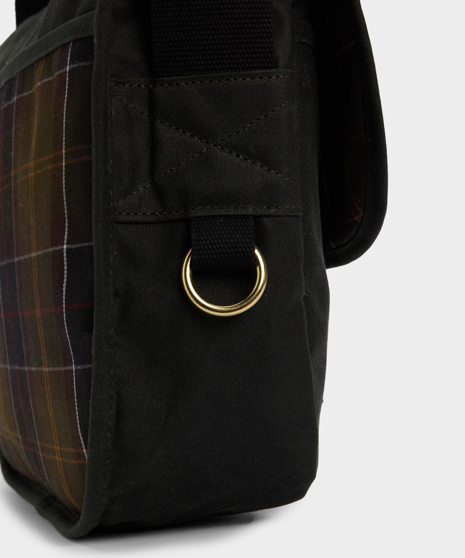 Barbour Field Waxed Riever Crossbody Bag in Sage - Image 5