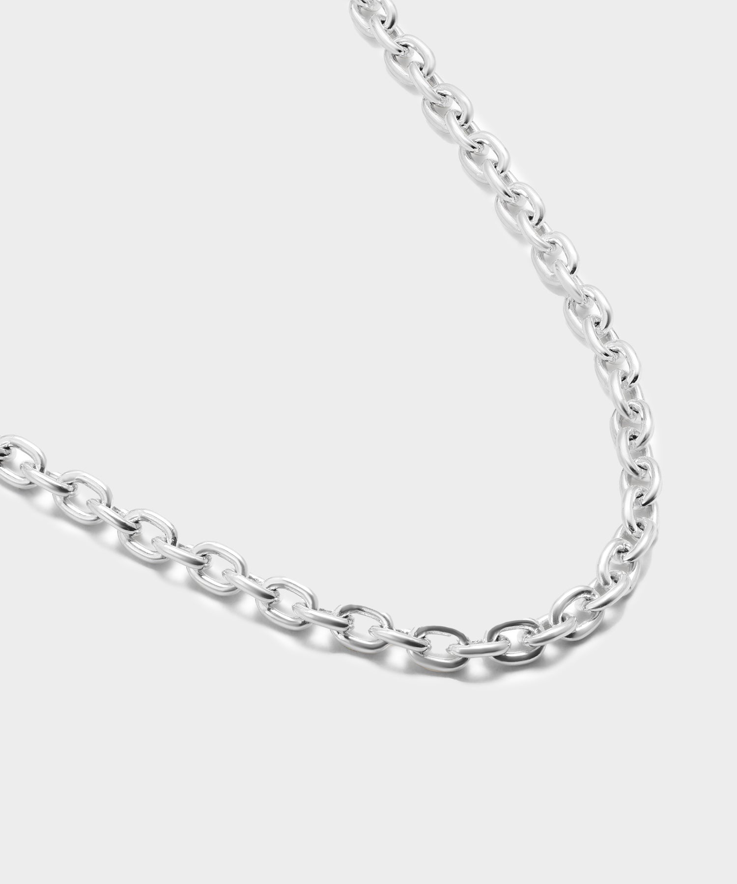 Maor Sterling Silver Plaun Link Necklace - Image 2