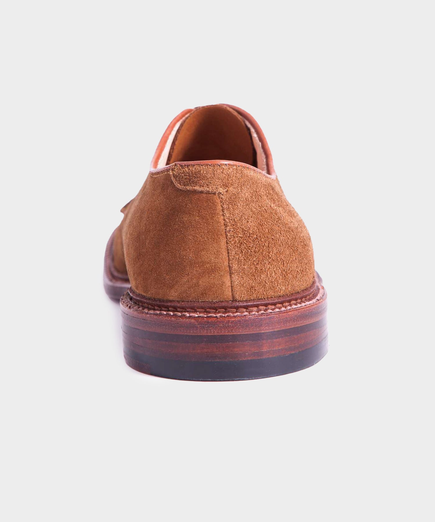Alden Unlined Suede Plain Toe Blucher In Snuff - Image 4