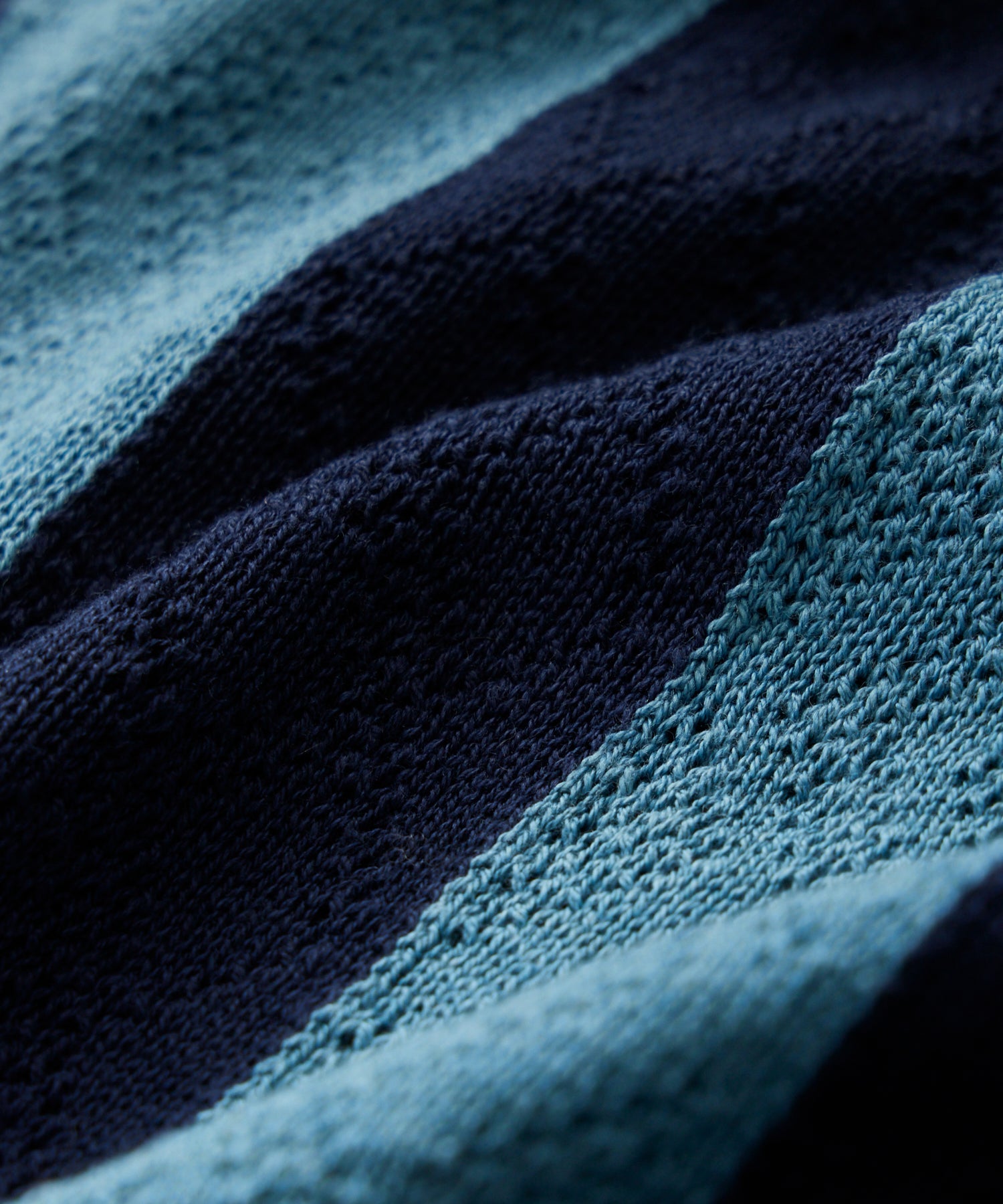 Silk-Cotton Striped Full-Placket Sweater Polo - Image 2