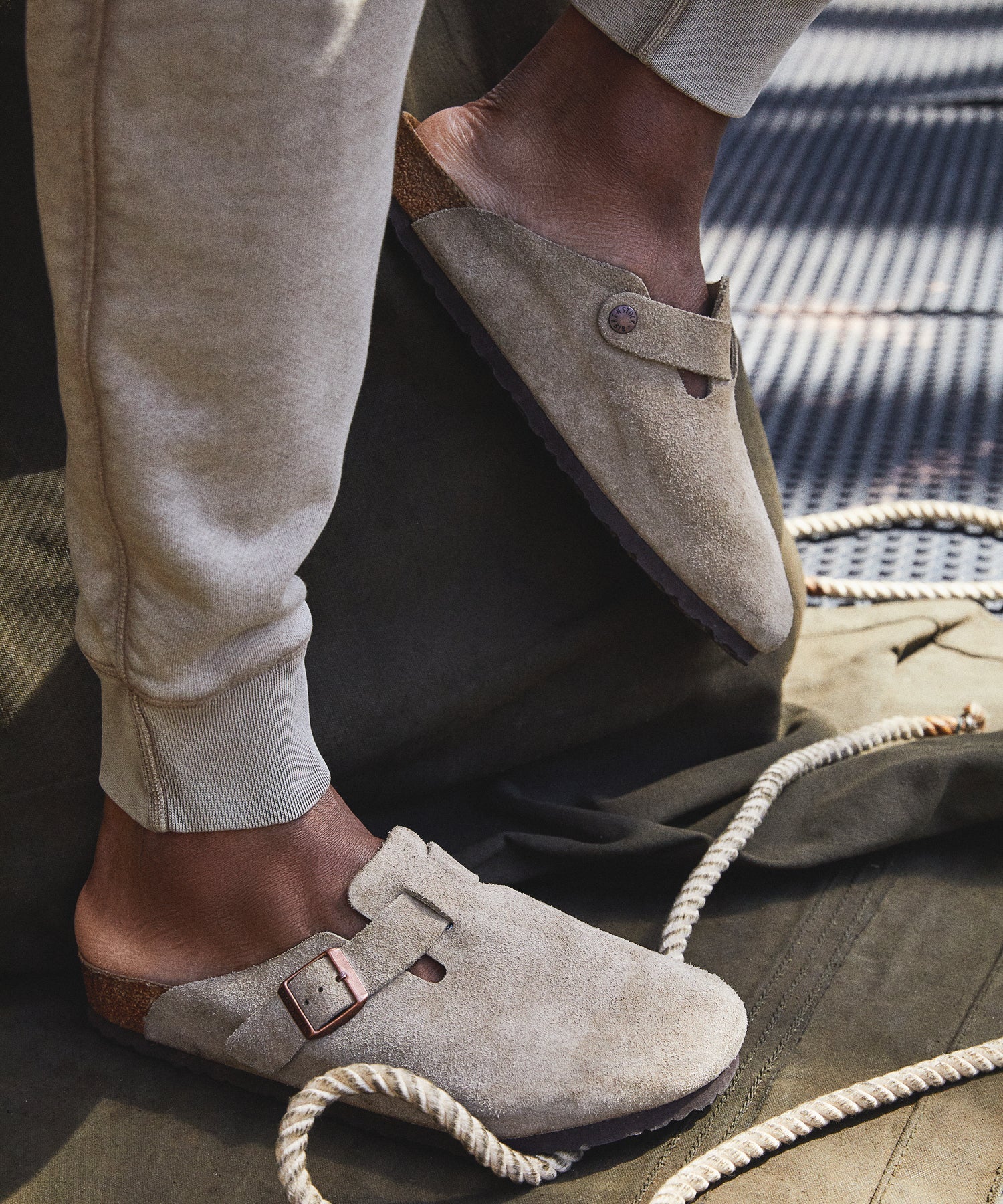 Birkenstock Boston Clog in Taupe - Image 4