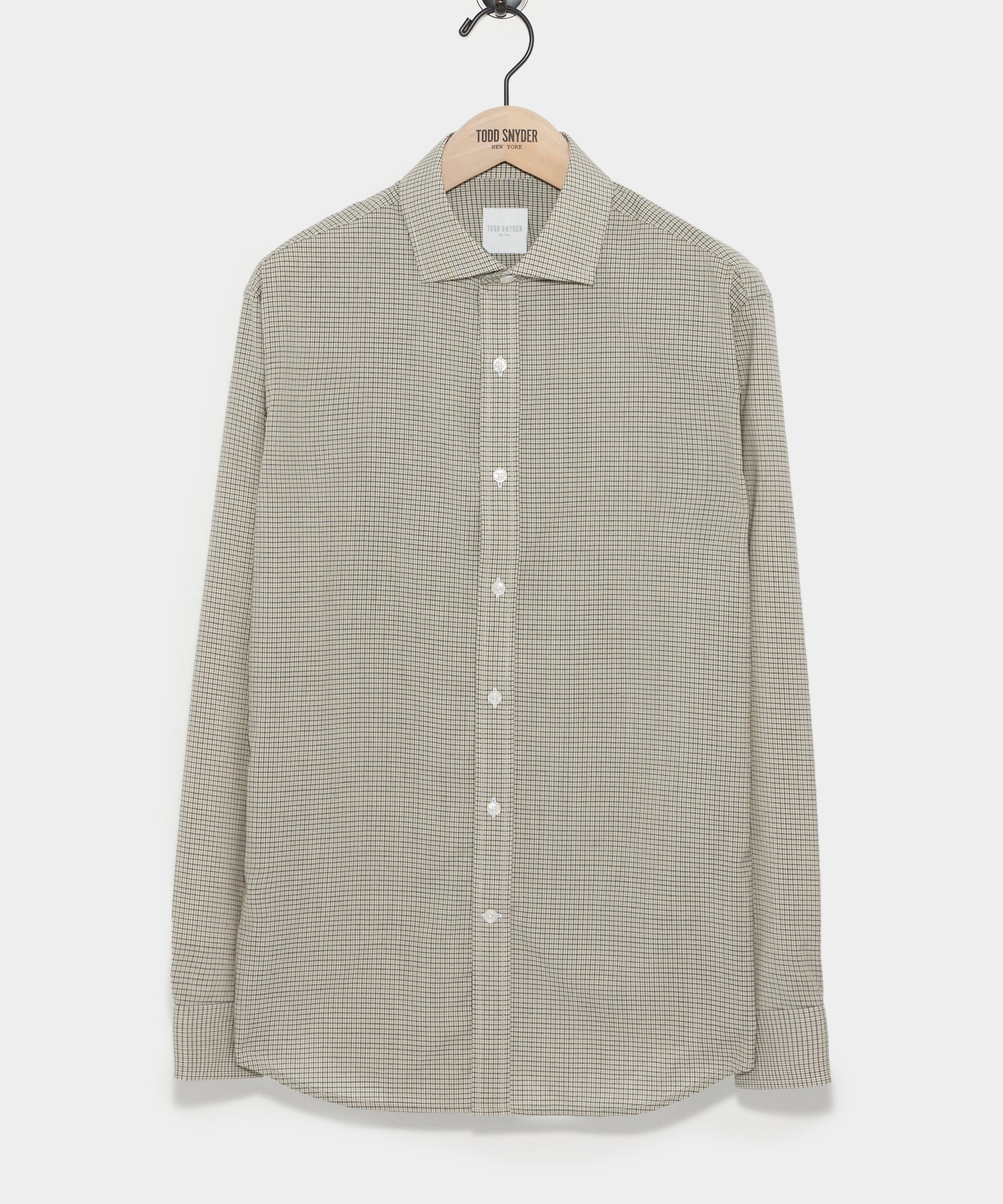 Brown Tattersall Merino Dress Shirt - Image 2