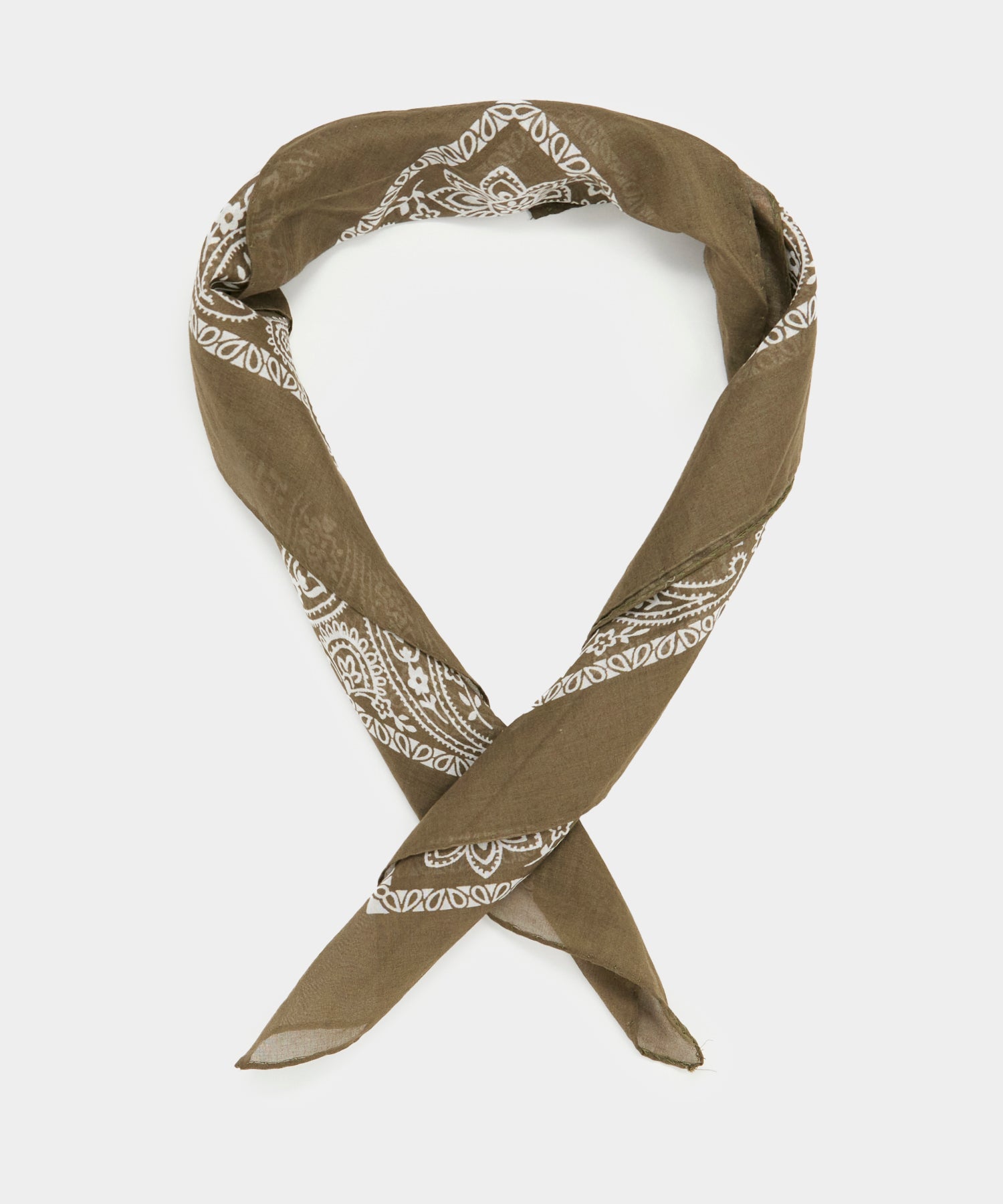 Cotton Bandana Neckerchief in Burnt Caramel - Image 3