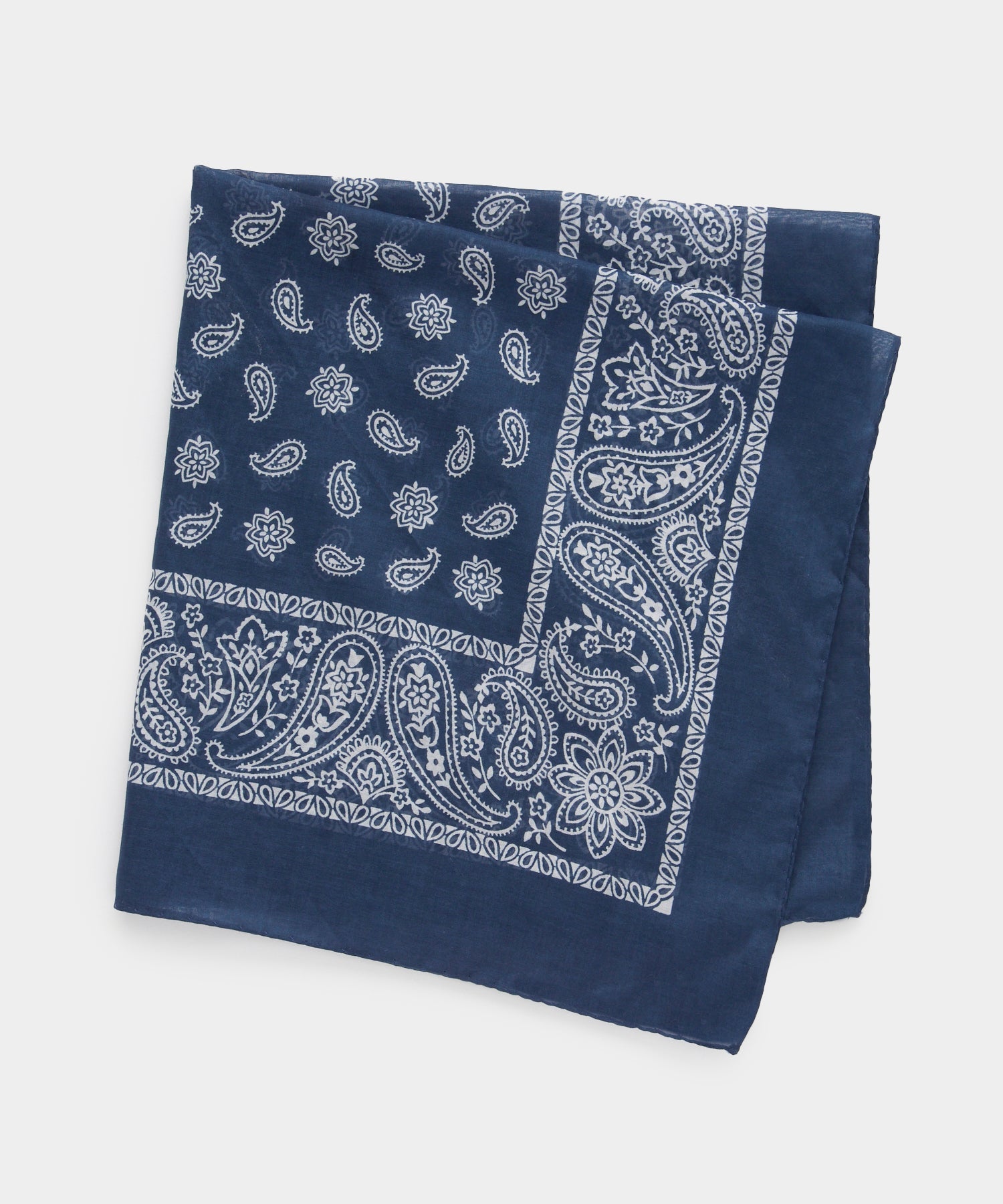 Cotton Bandana Neckerchief in Navy - Image 3