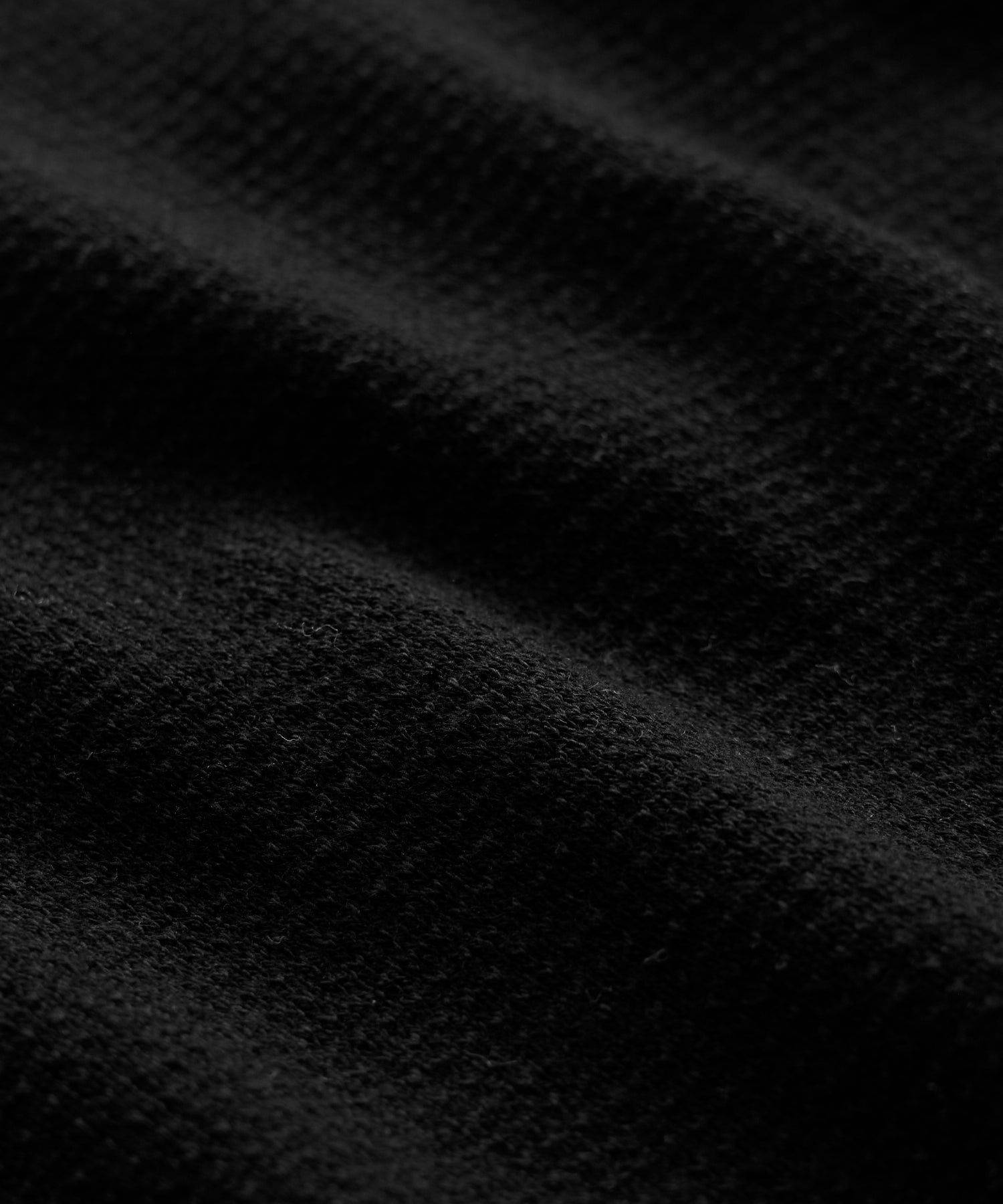 Cotton Silk Pique Crew in Black - Image 2