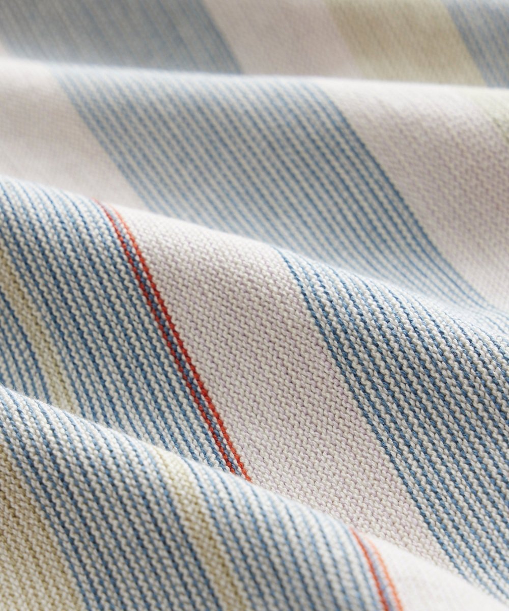 Cotton Silk Stripe Bungalow Polo in Dusty Lavender - Image 2