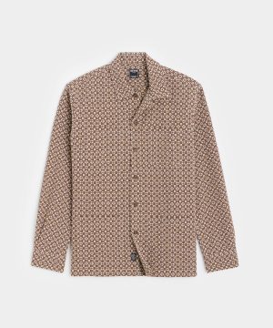 Dobby Chore Shirt in Brown