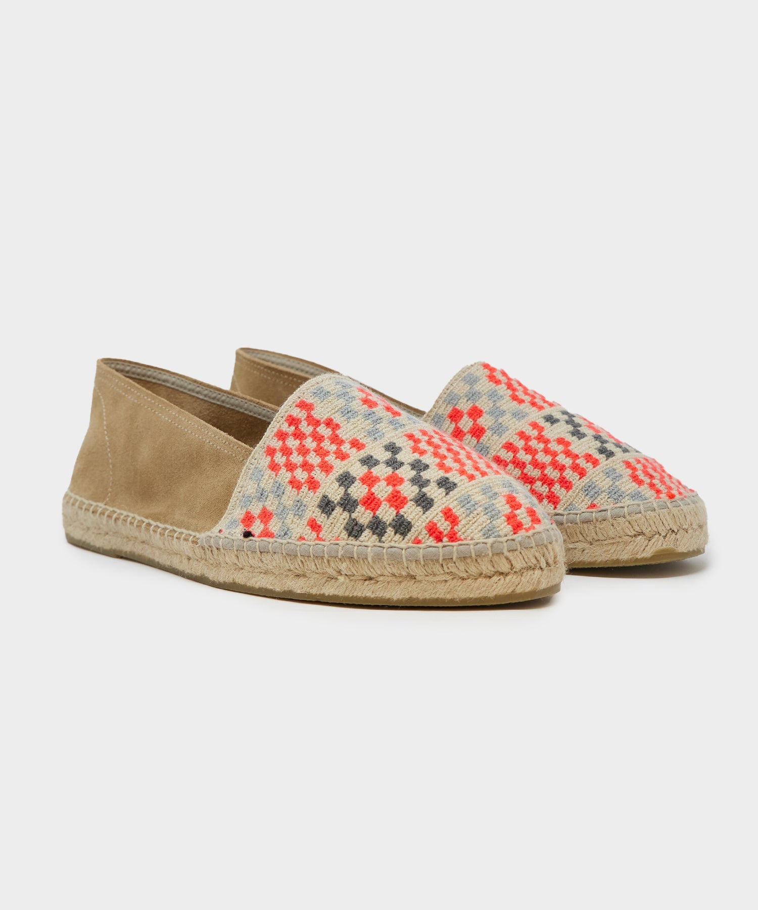 Guan??bana Espadrilles in Orange Check - Image 2
