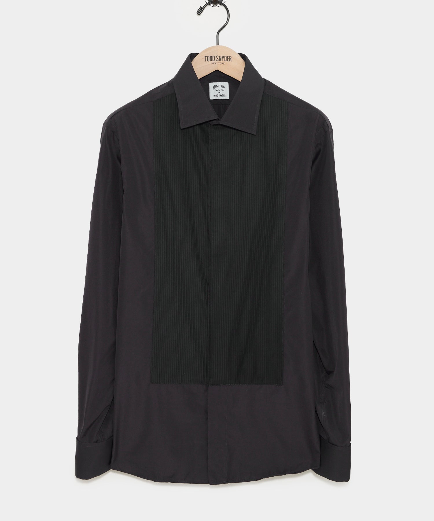 Hamilton + Todd Snyder Cotton Pleated Spread Collar Tuxedo Shirt - Image 3