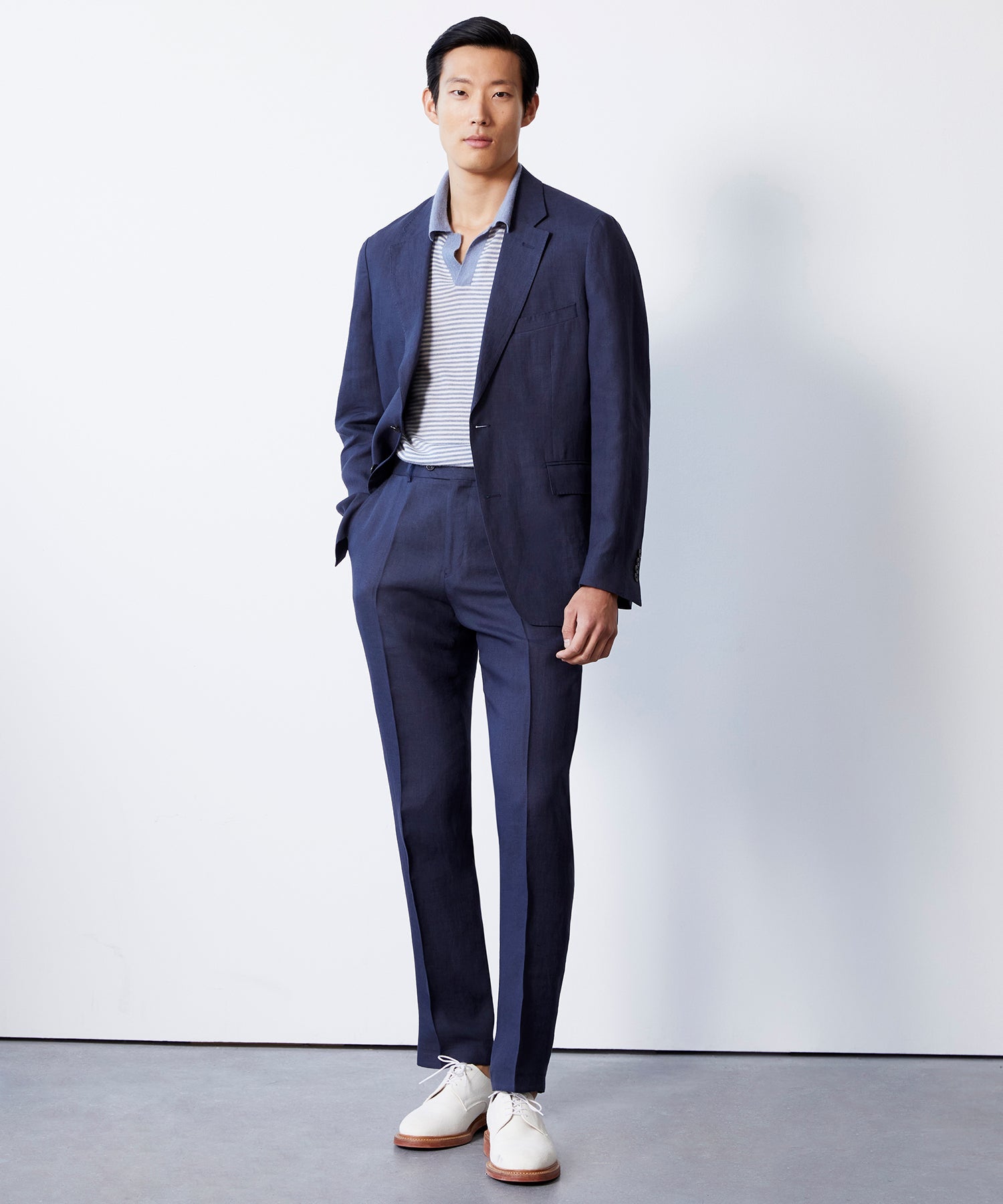 Italian Hemp Sutton Jacket in Navy Ink - Image 5