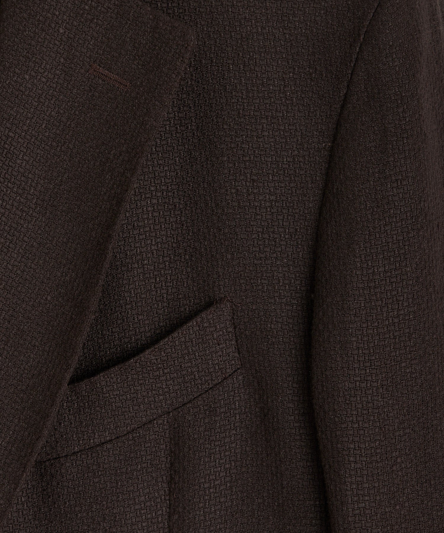 Italian Linen Basketweave Sport Coat in Dark Brown - Image 6