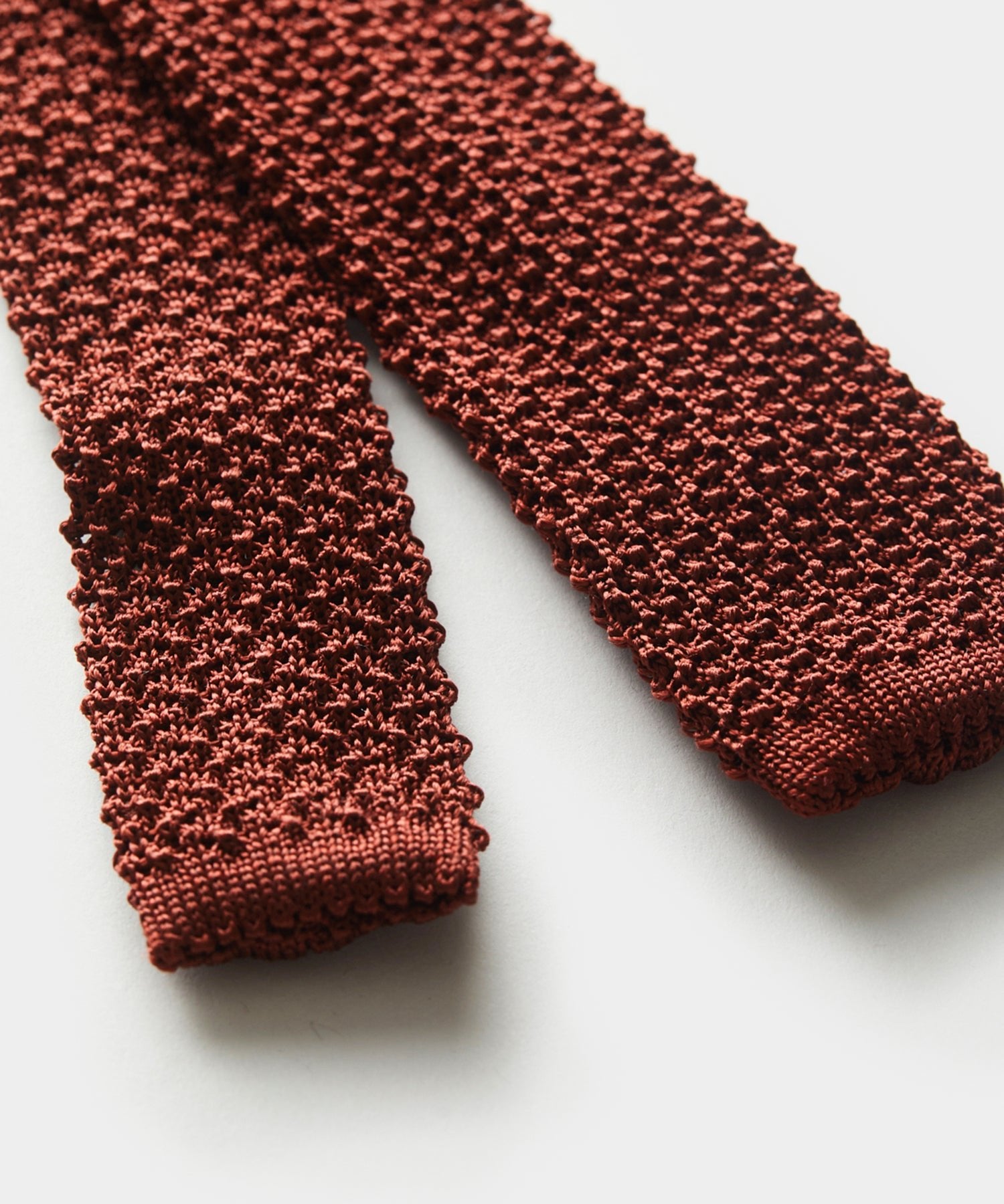Italian Silk Knit Tie in Burgundy - Image 2