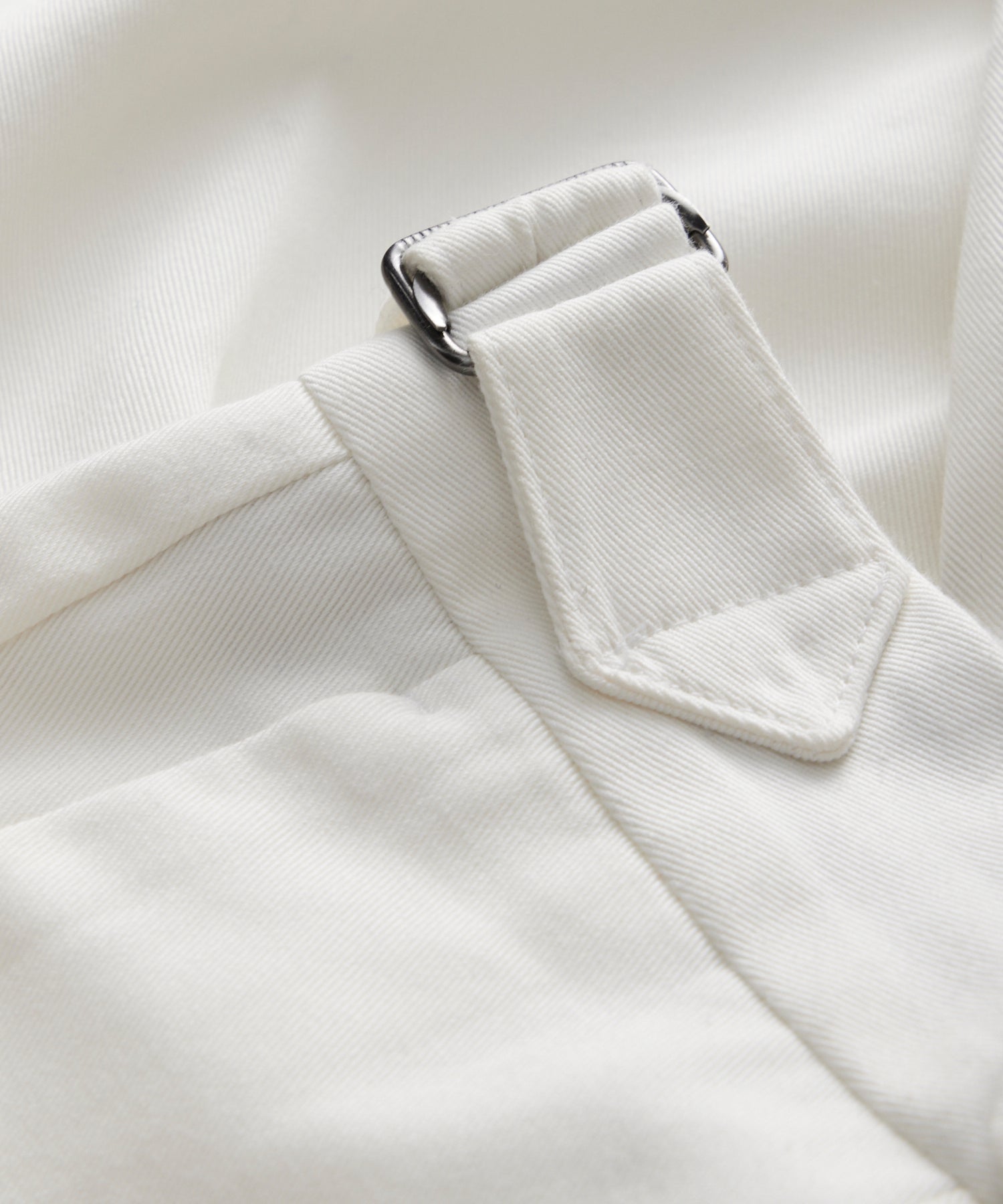 Lightweight Cotton Side Tab Trouser in White - Image 5