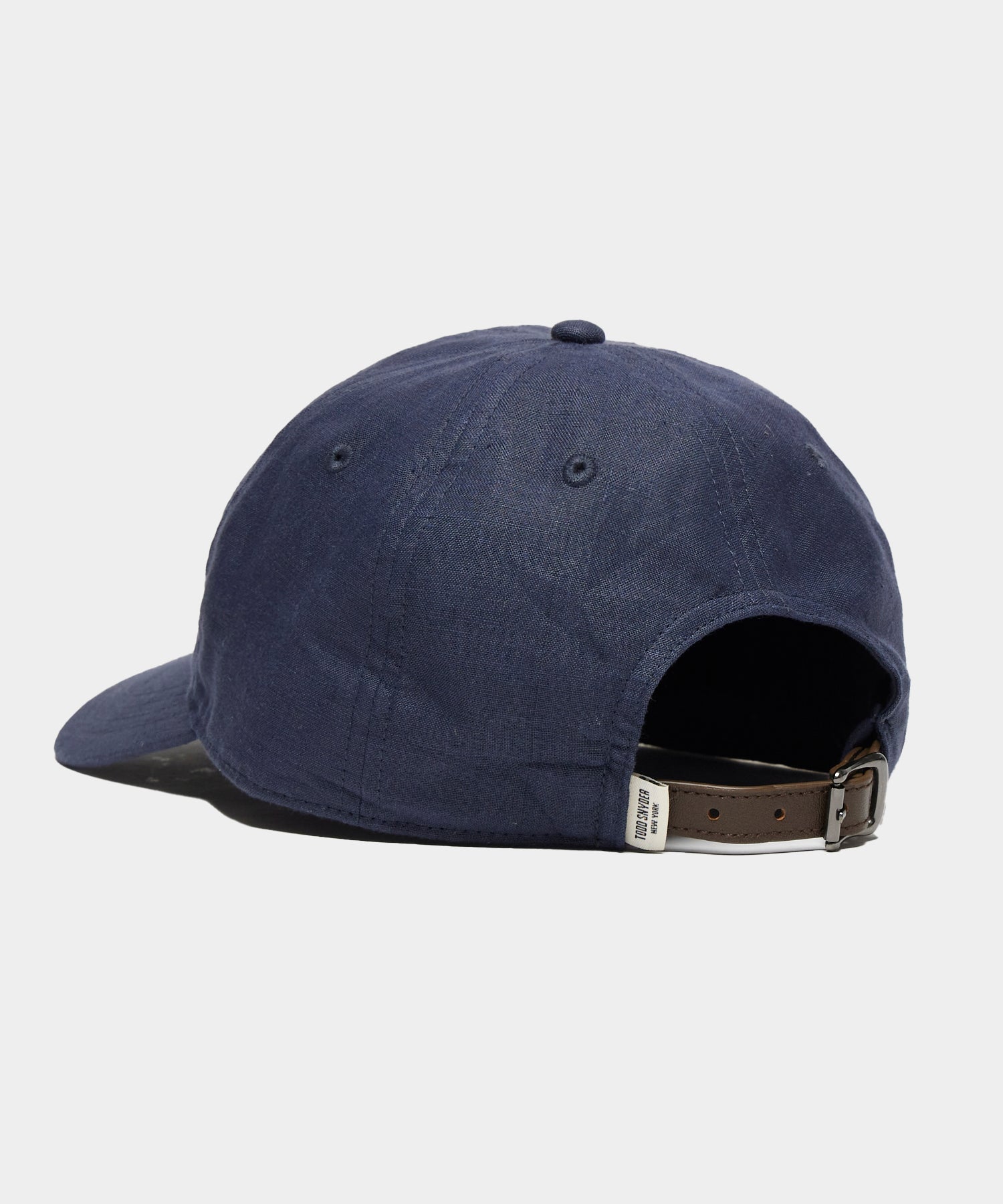 Linen Baseball Cap in Navy - Image 3