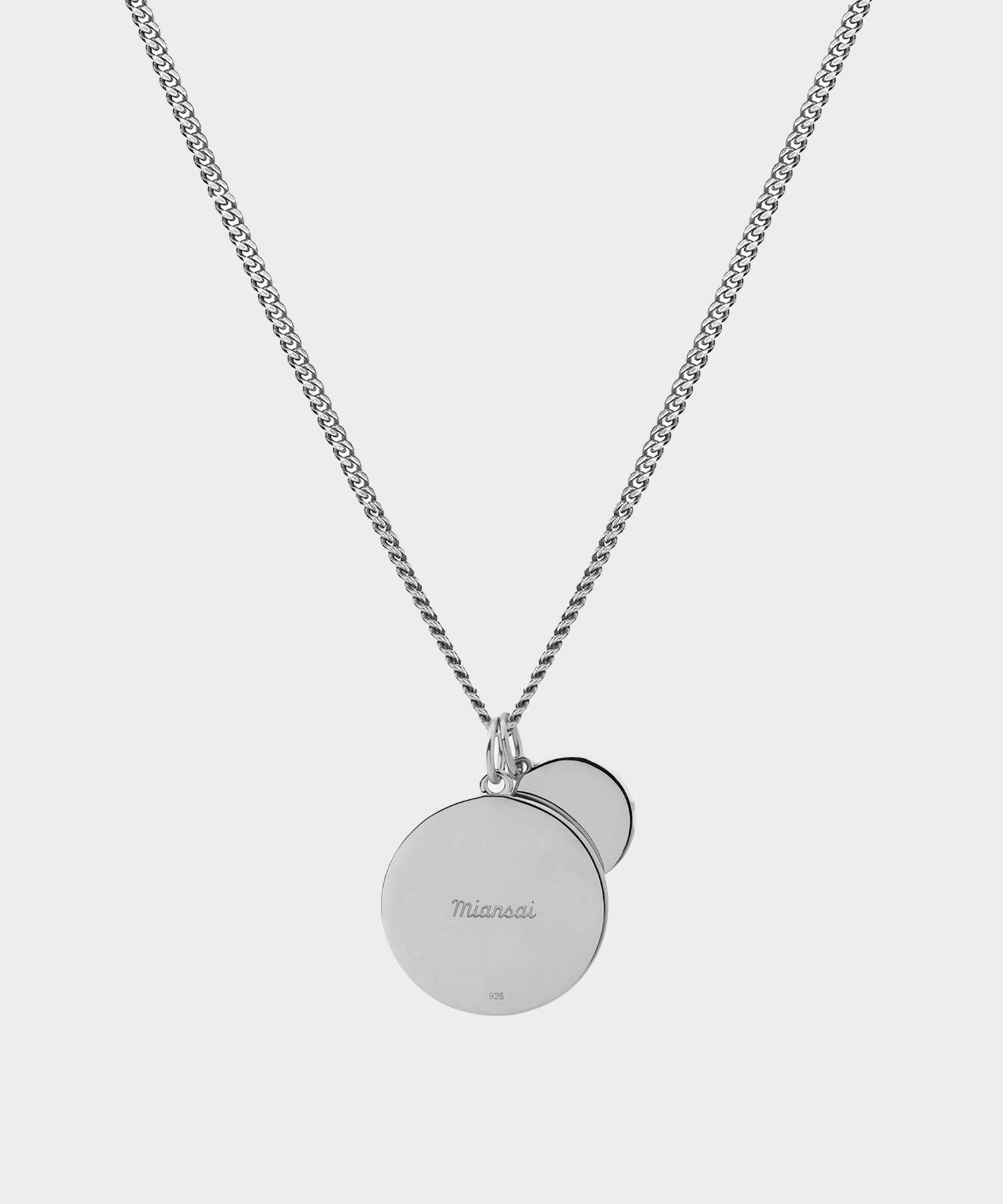Miansai Saint Christopher Surf Necklace in Sterling Silver / Blue - Image 2