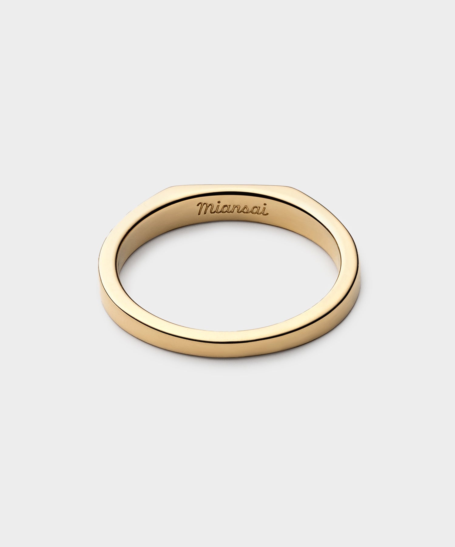 Miansai Gold Thin Geo Ring Diamond Ring - Image 2